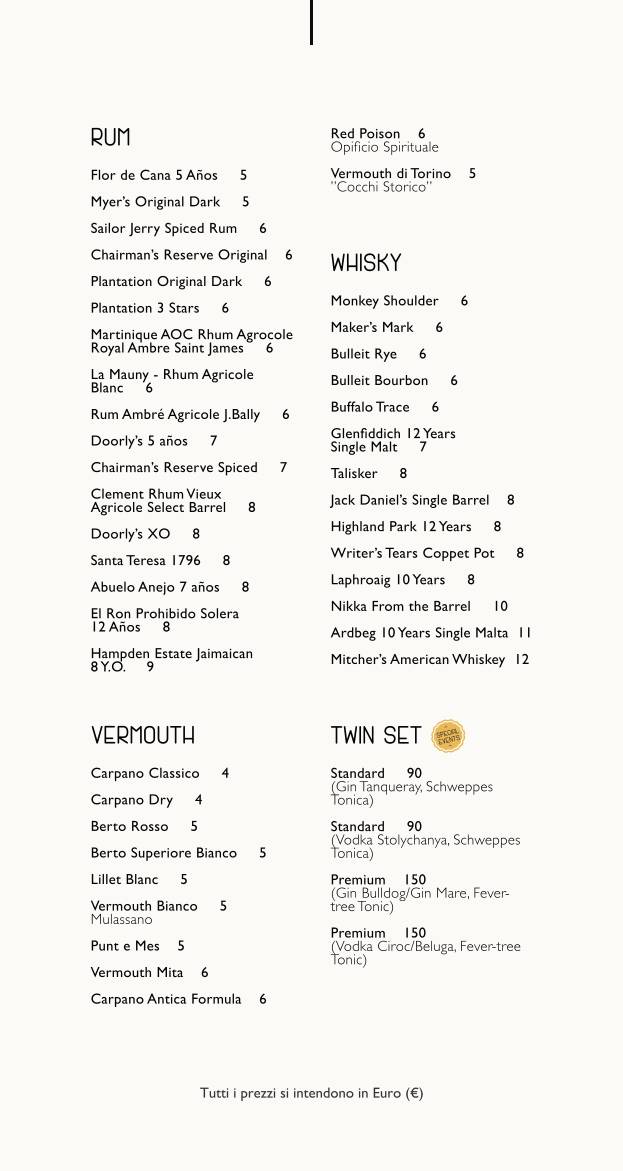 Menu di Uemé 
