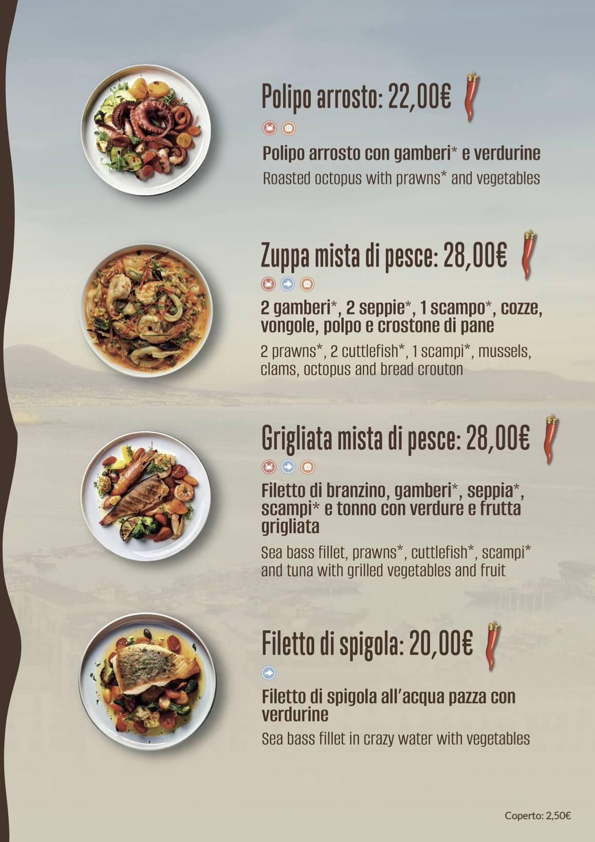 Menu di Unico Ristorante Pizzeria Mogliano 