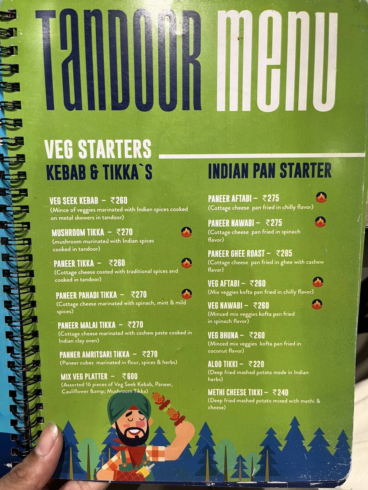 Urban Paratha menu