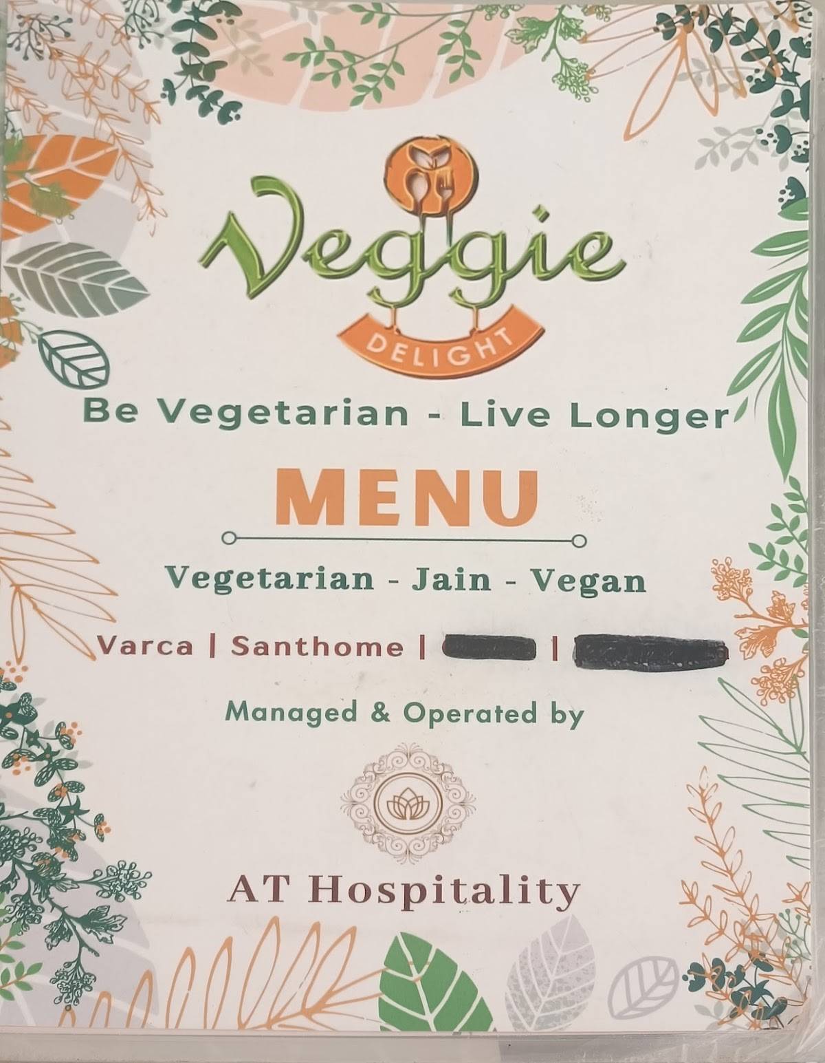 Veggie Delight Goa menu