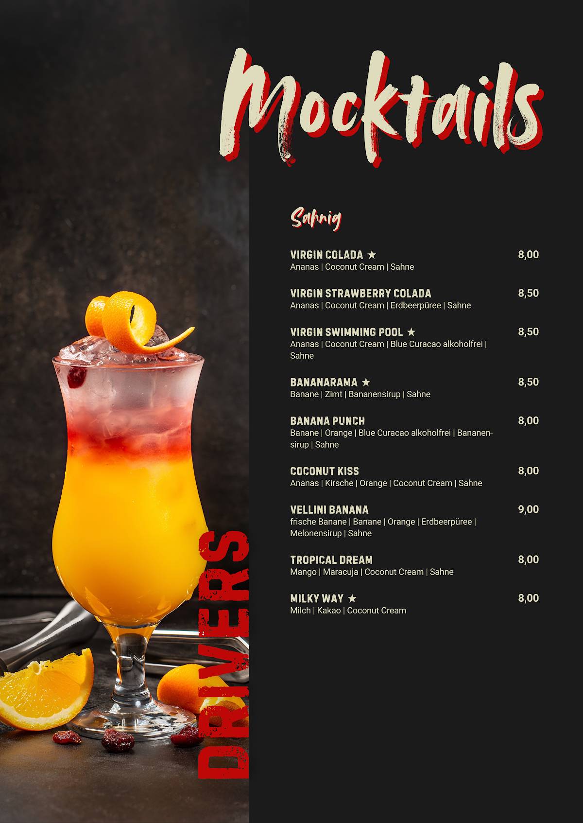 Menu de Vellini Köln