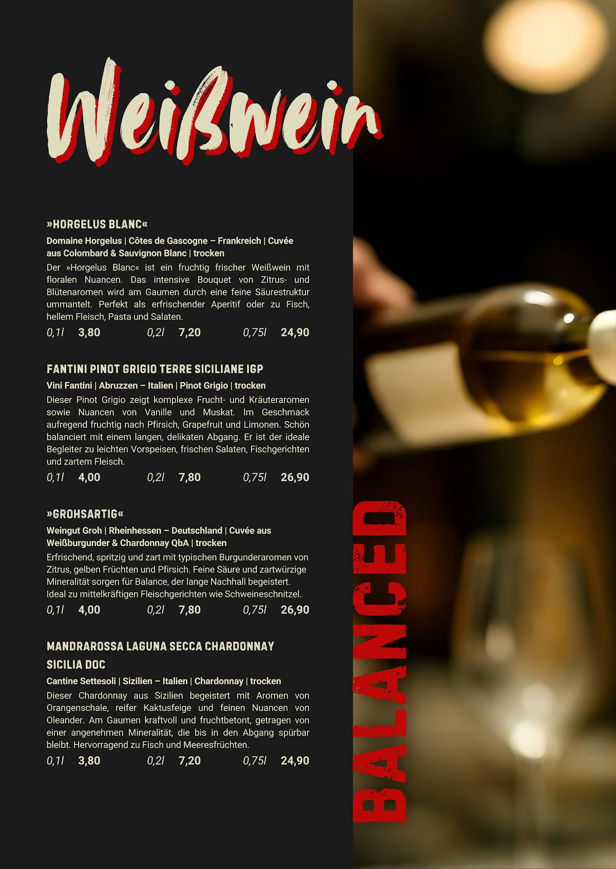 Menu de Vellini Köln