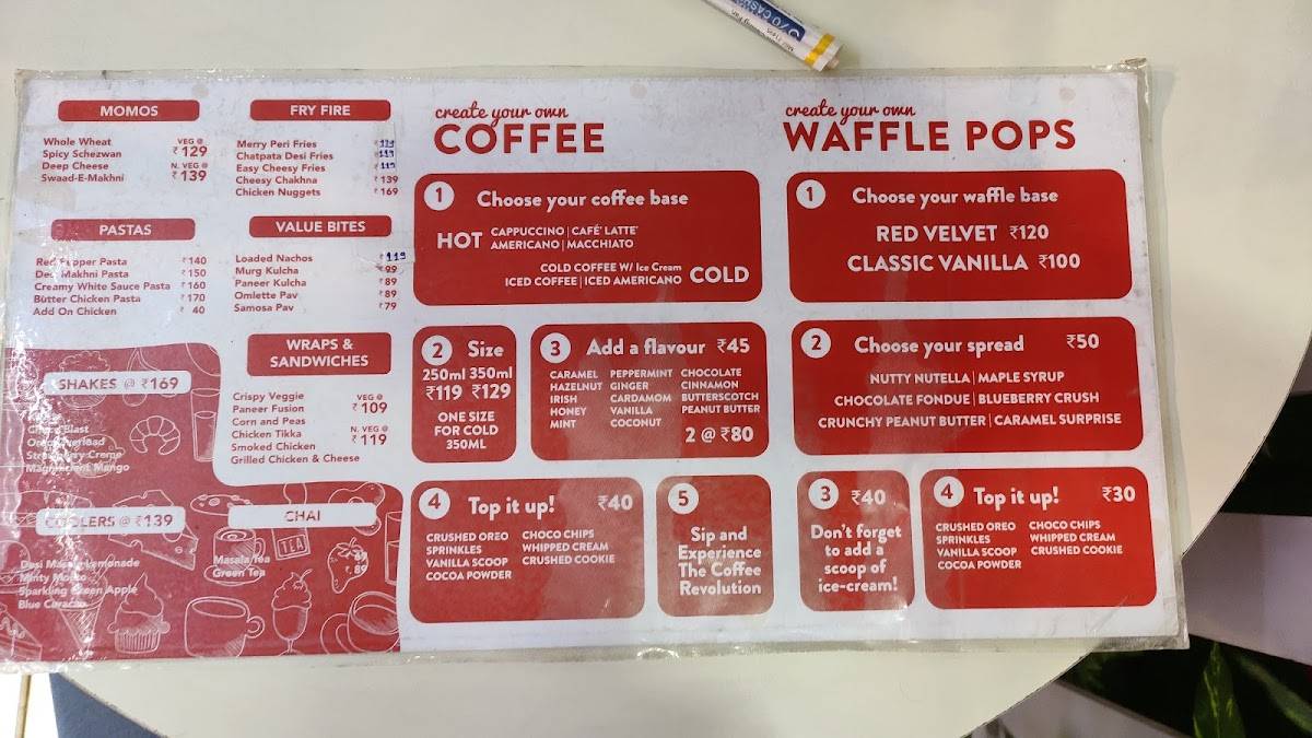 Wheelys Cafe Raheja Mall menu