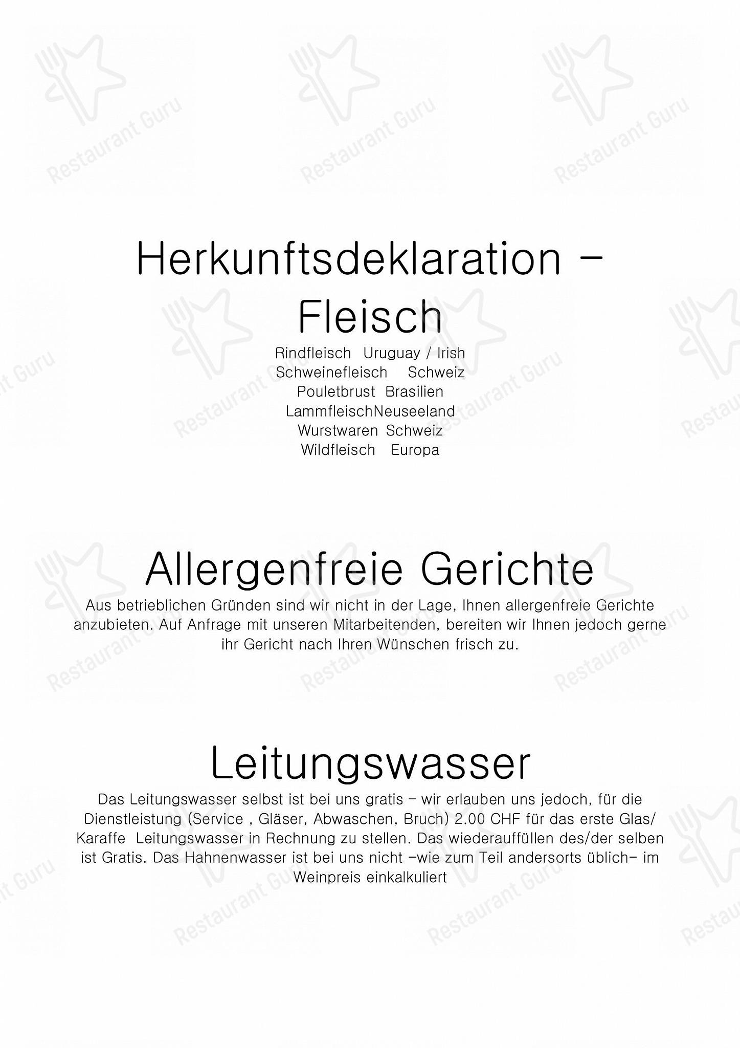 Menu per Hotel-Restaurant Wilhelm Tell in Münchenbuchsee