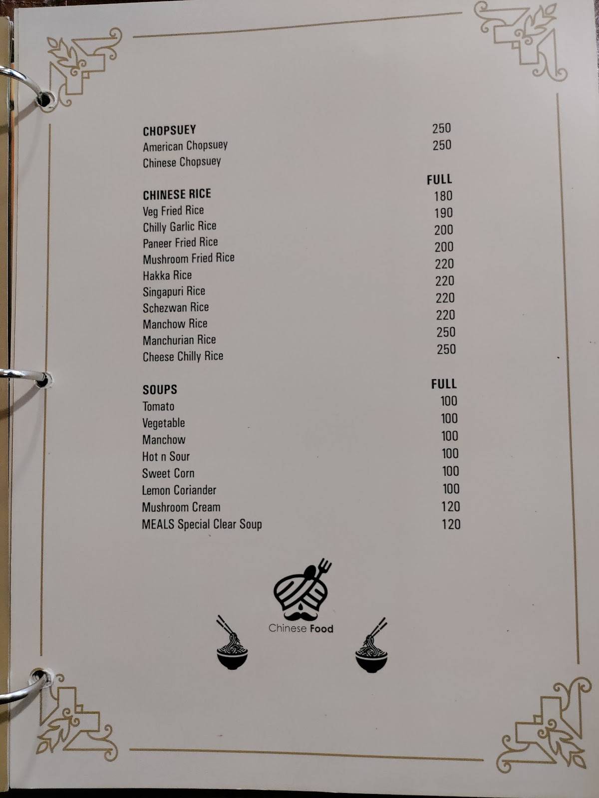 chef’s choice menu