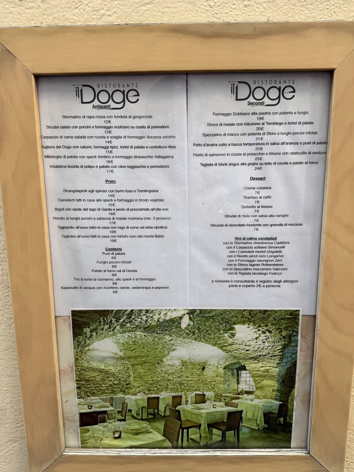 Menu di Ristorante Il Doge 