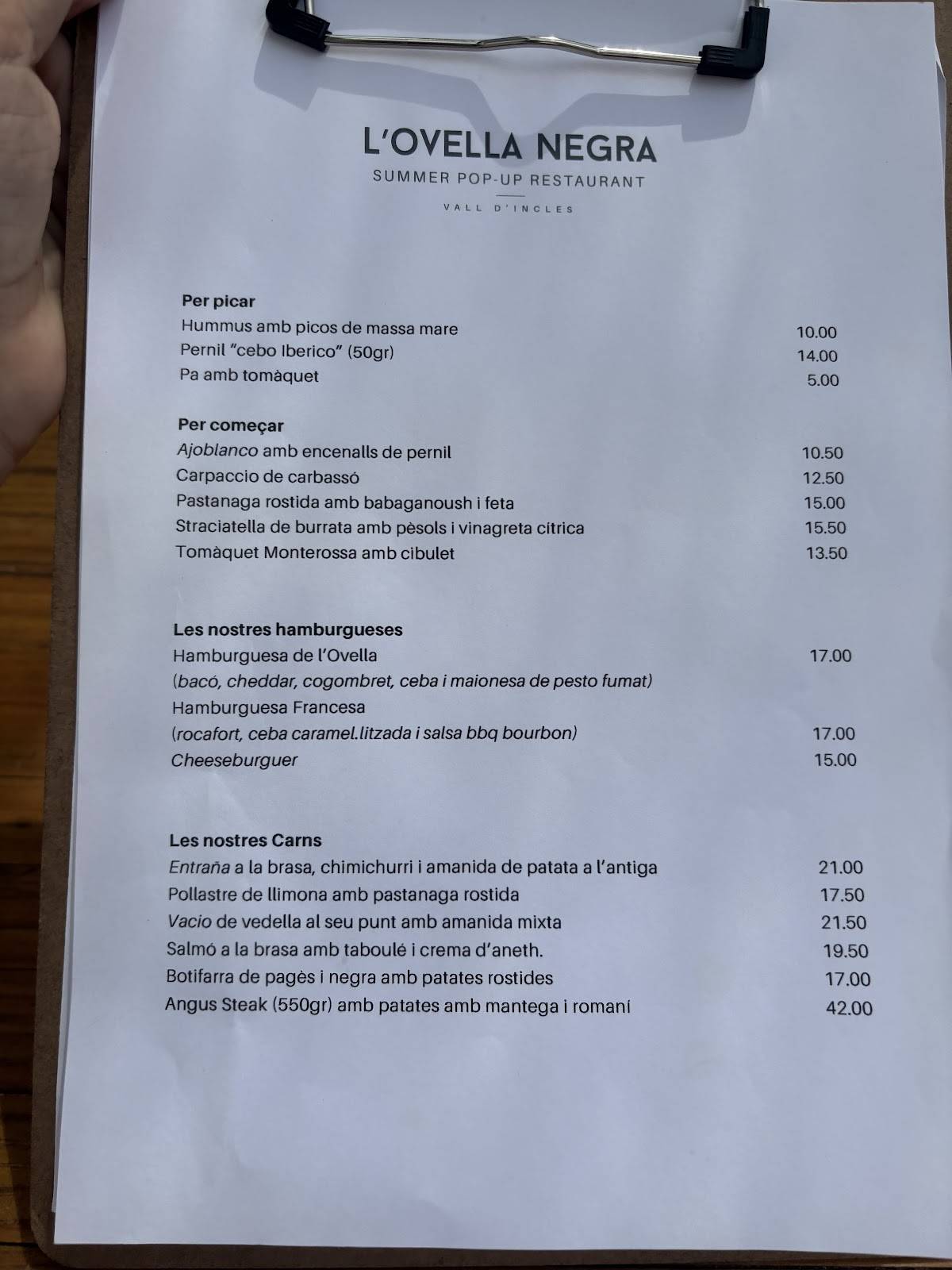 Carta Del Restaurante L Ovella Negra Xiringuito Andorra carta-del-restaurante-l-ovella-negra-xiringuito-andorra