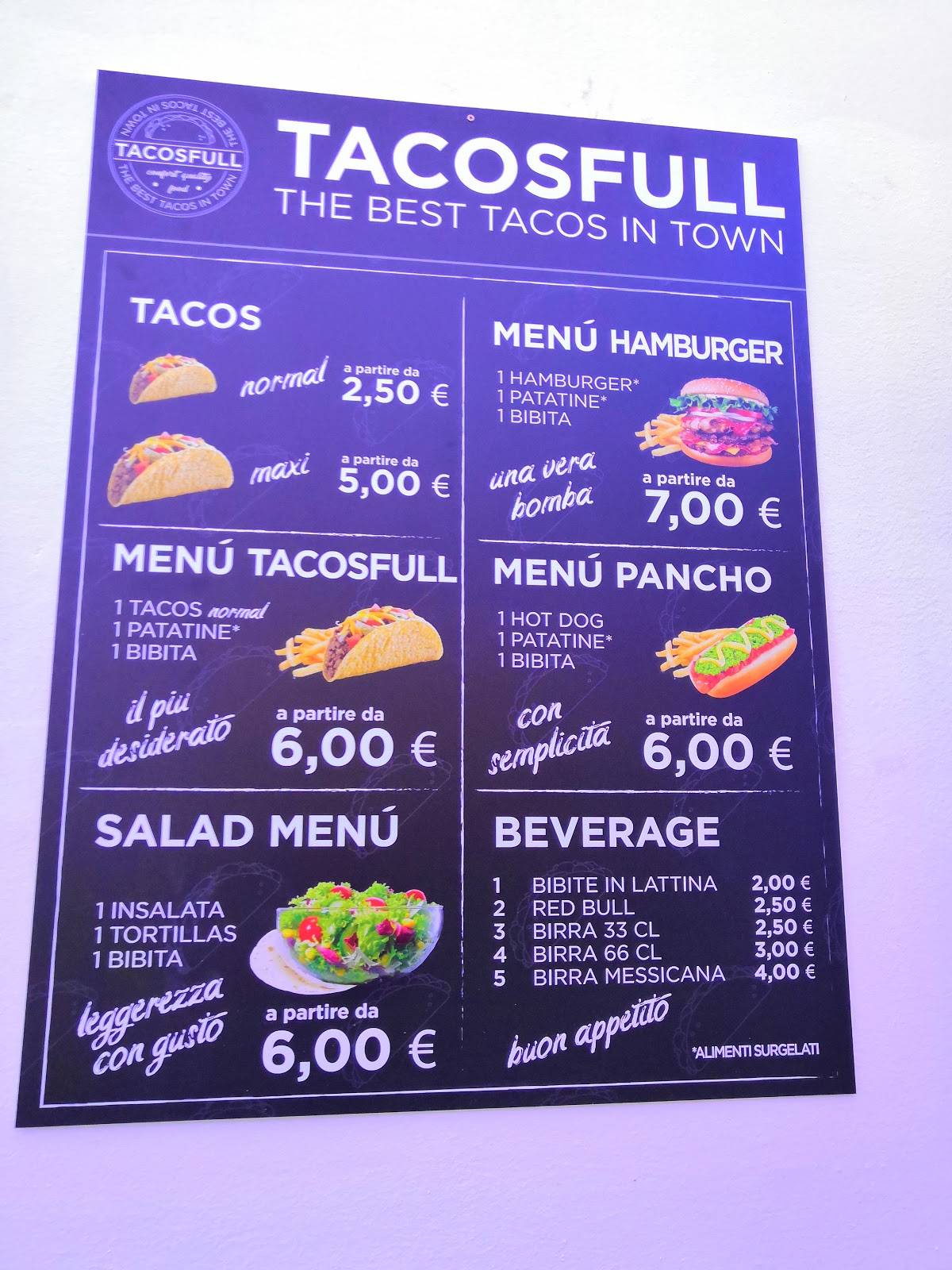 Menu di Ristorante mr.taco 