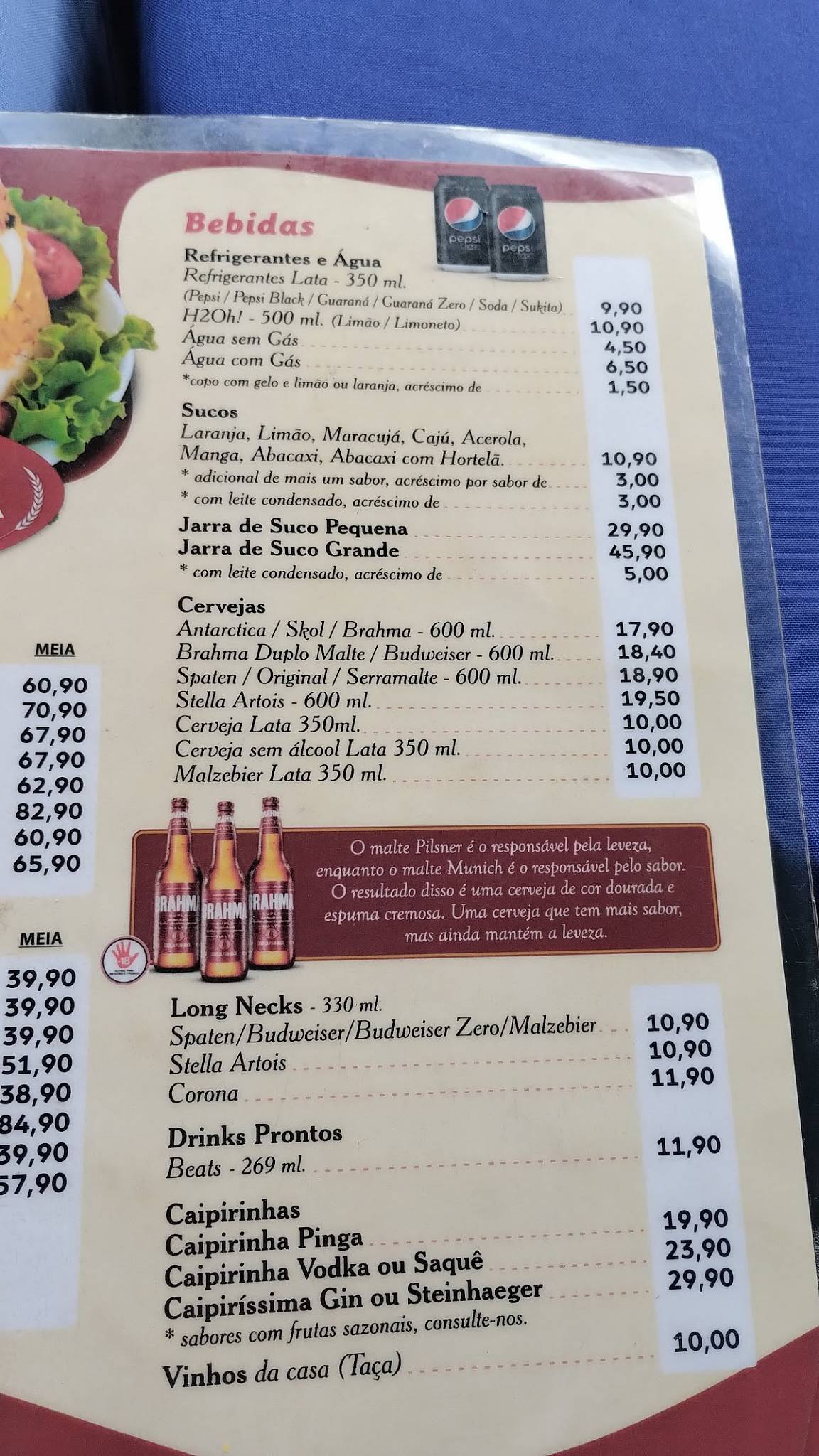 Restaurante Arapuca cardápio