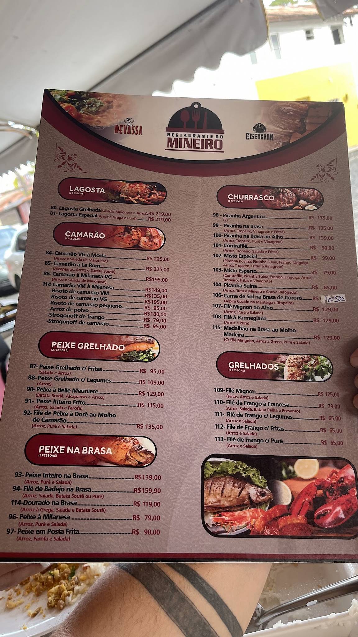 Restaurante Do Mineiro cardápio