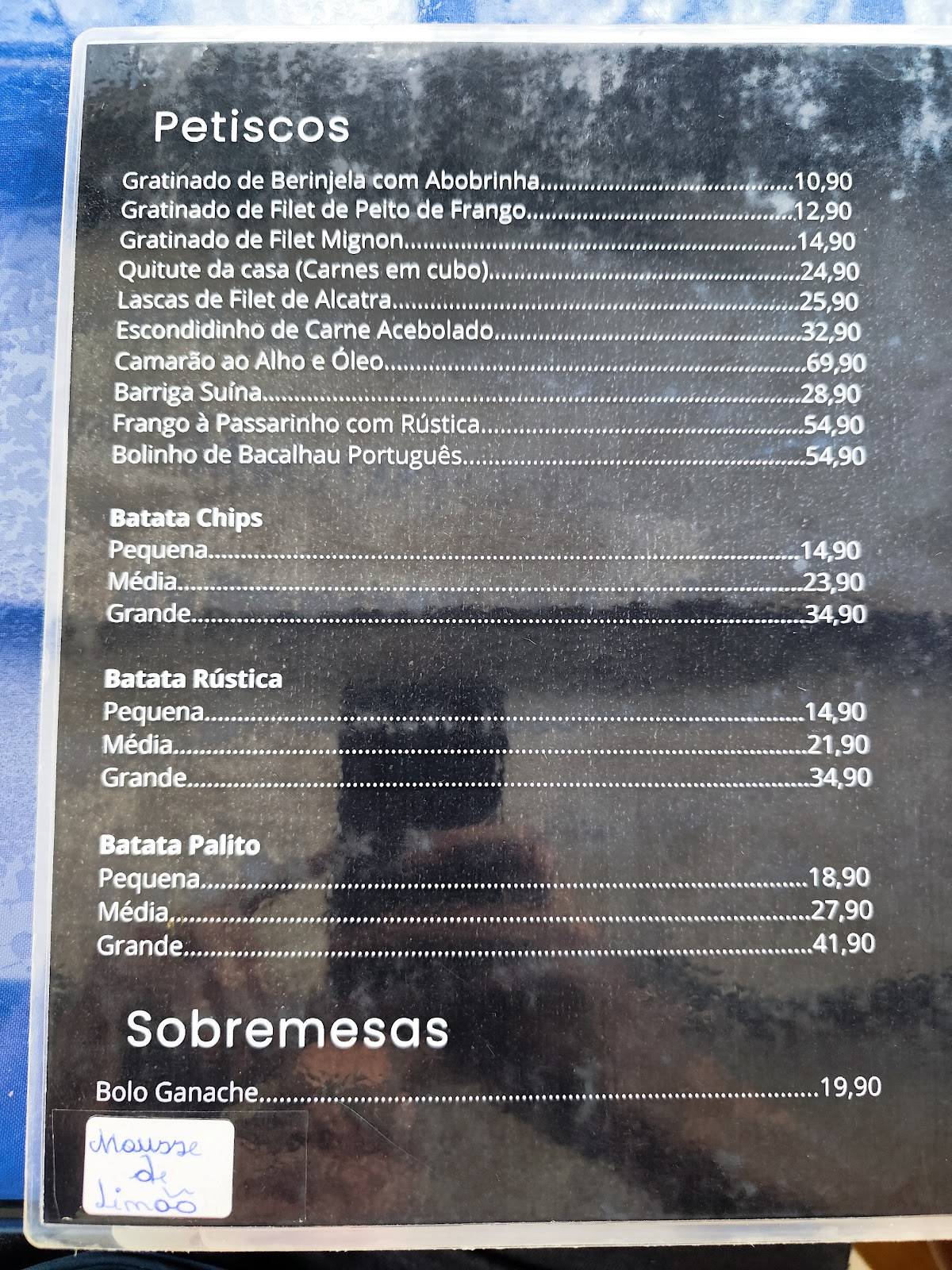 Restaurante Gratinado - Asa Norte Brasília - DF cardápio