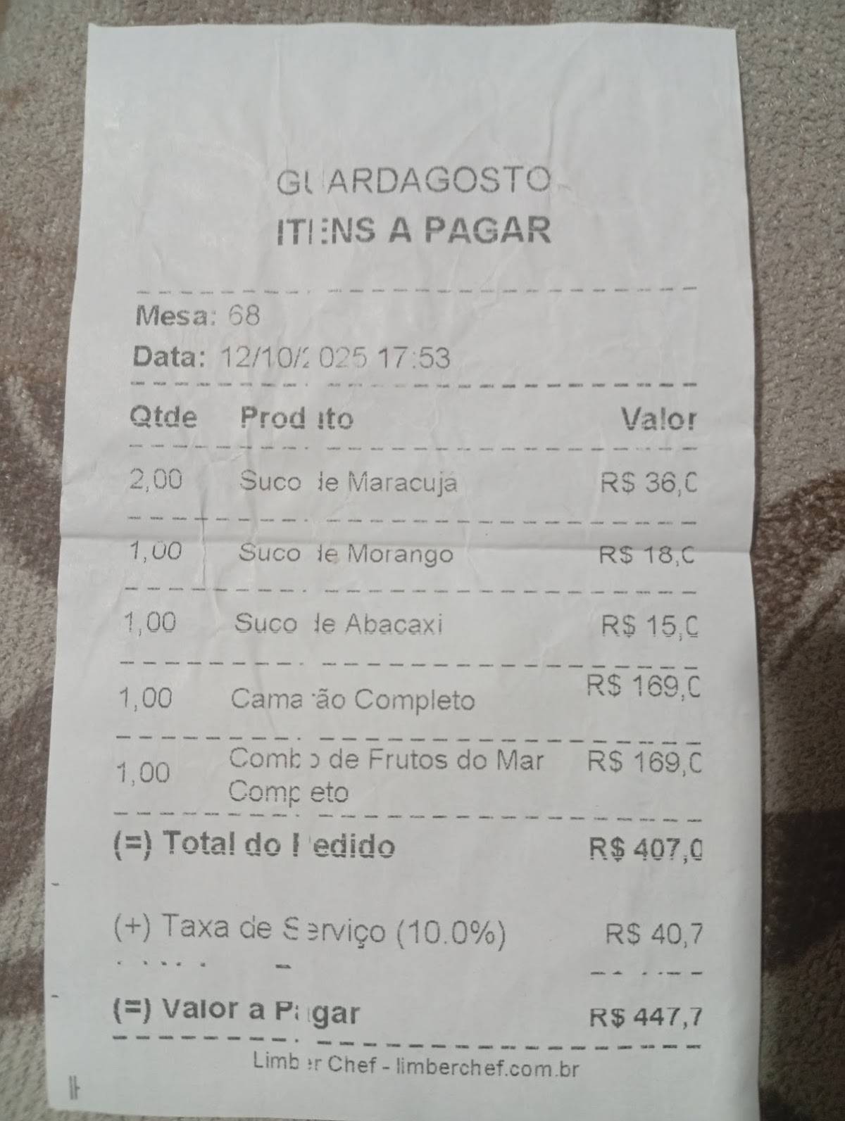 Restaurante GuardaGosto - Guarda do Embaú cardápio