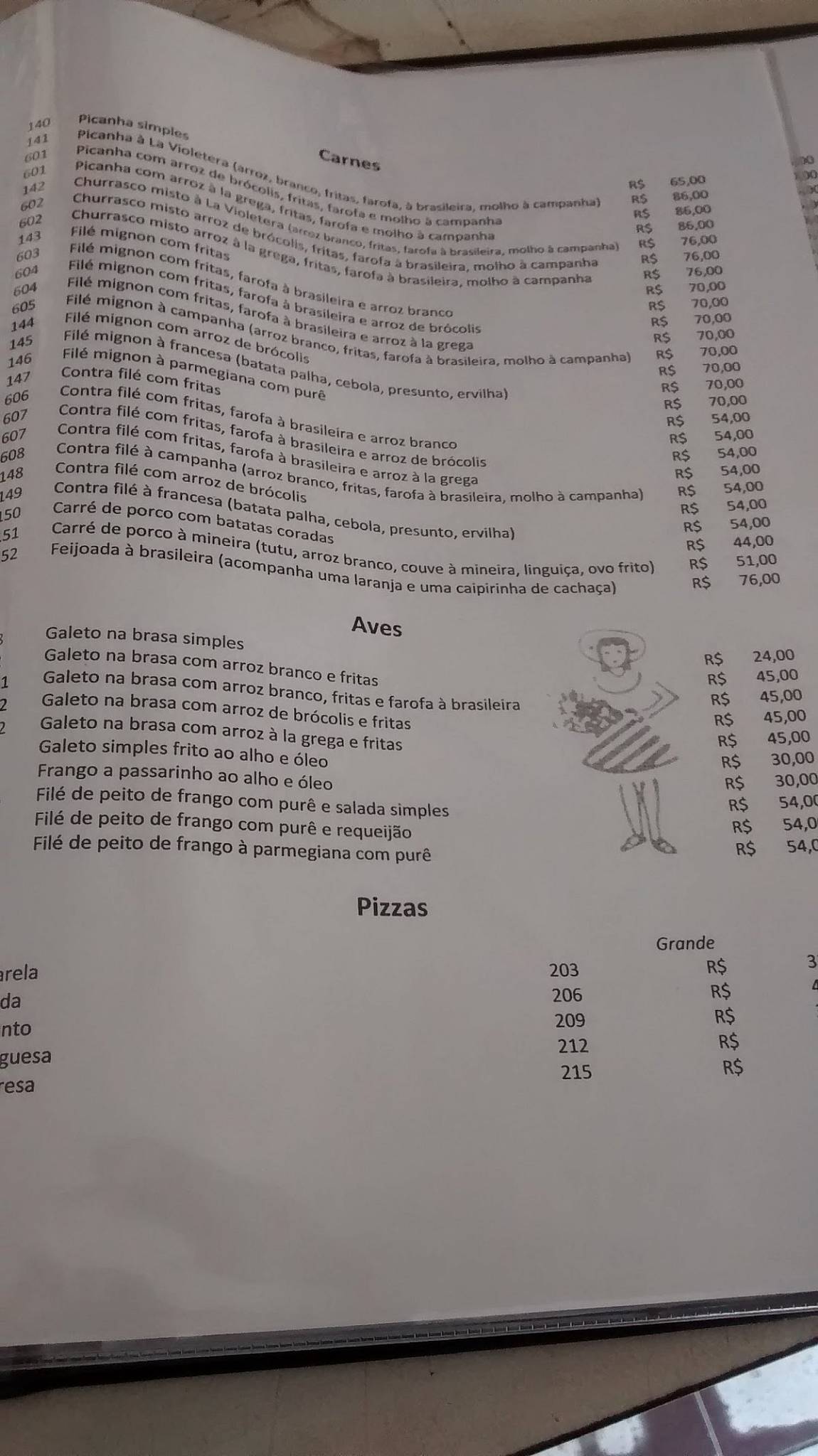 Restaurante La Violetera cardápio