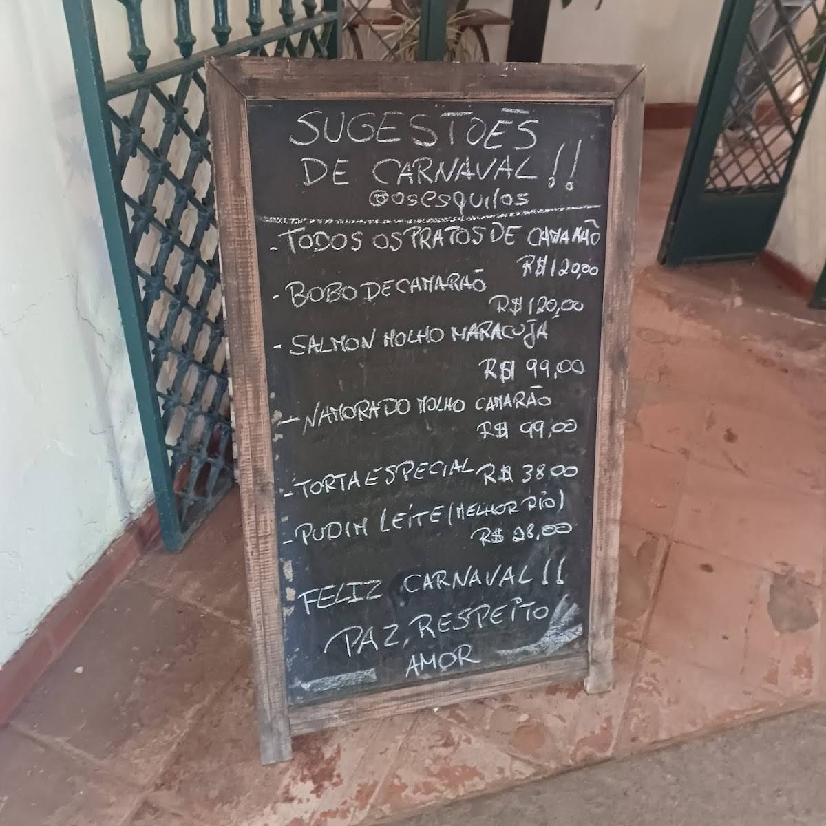 Restaurante Os Esquilos cardápio
