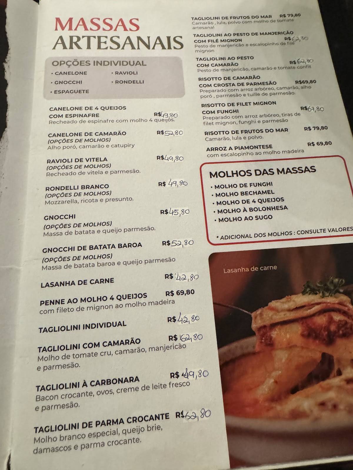 Restaurante Pizzaria Dom Marzullo cardápio