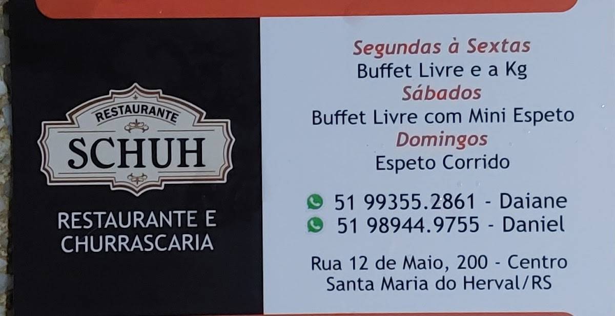 Restaurante Schuh cardápio