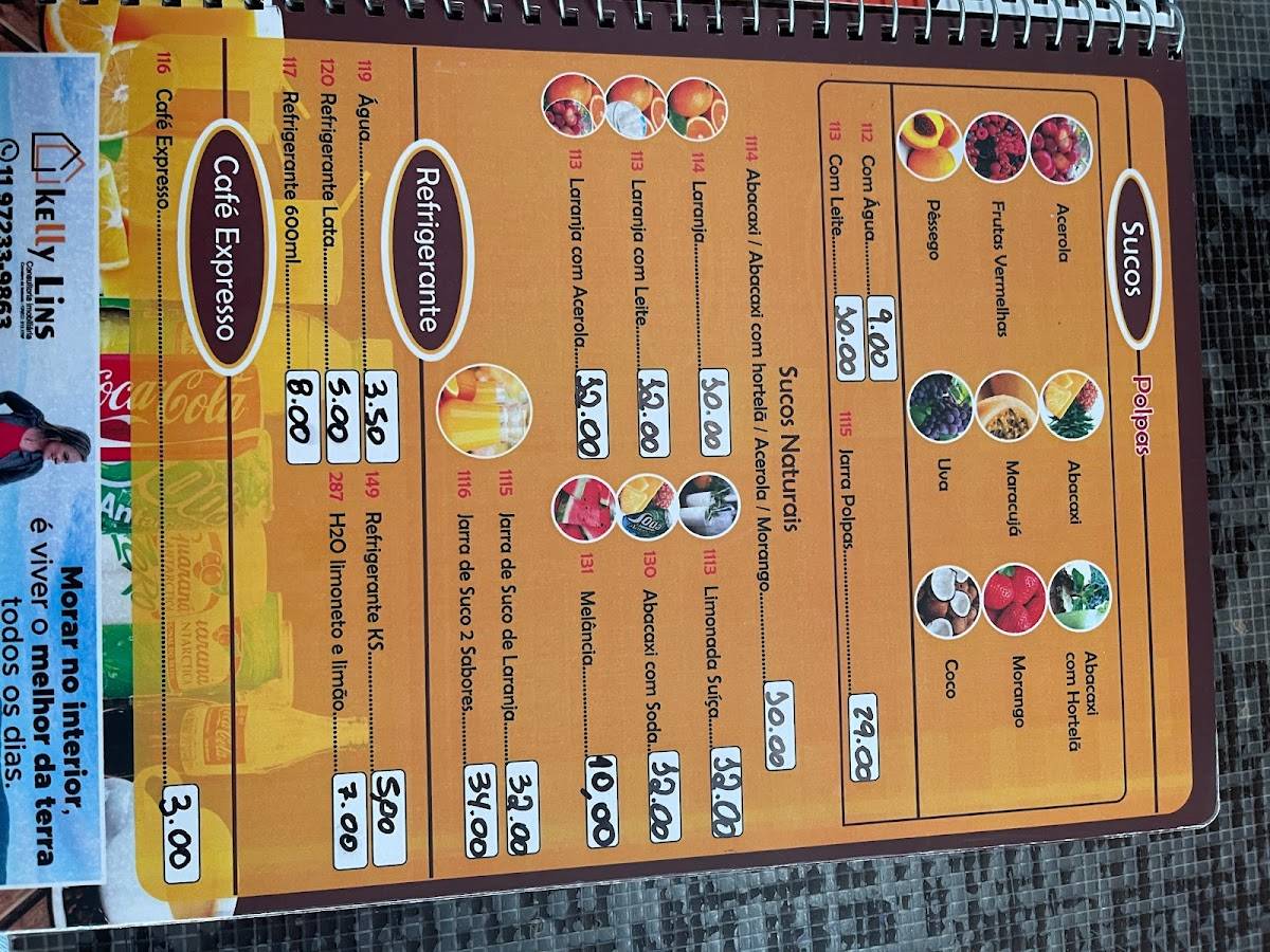 Restaurante e Chopperia ”O Casarão” cardápio