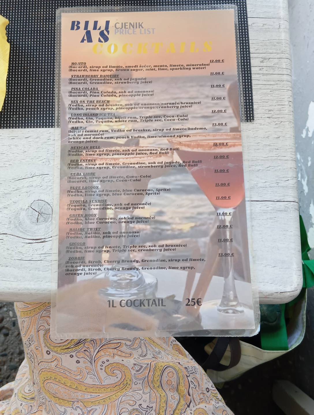 Menu di Restoran "Bili As" Split 