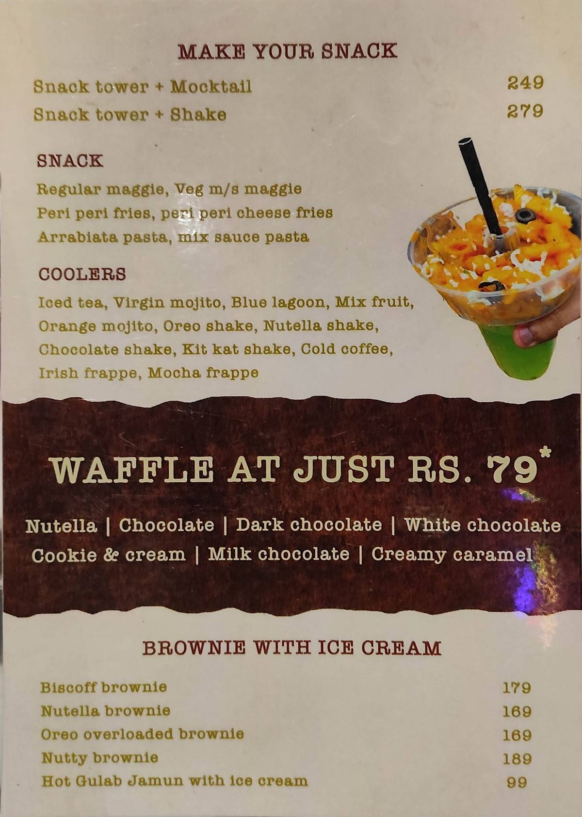 Retro cafe menu
