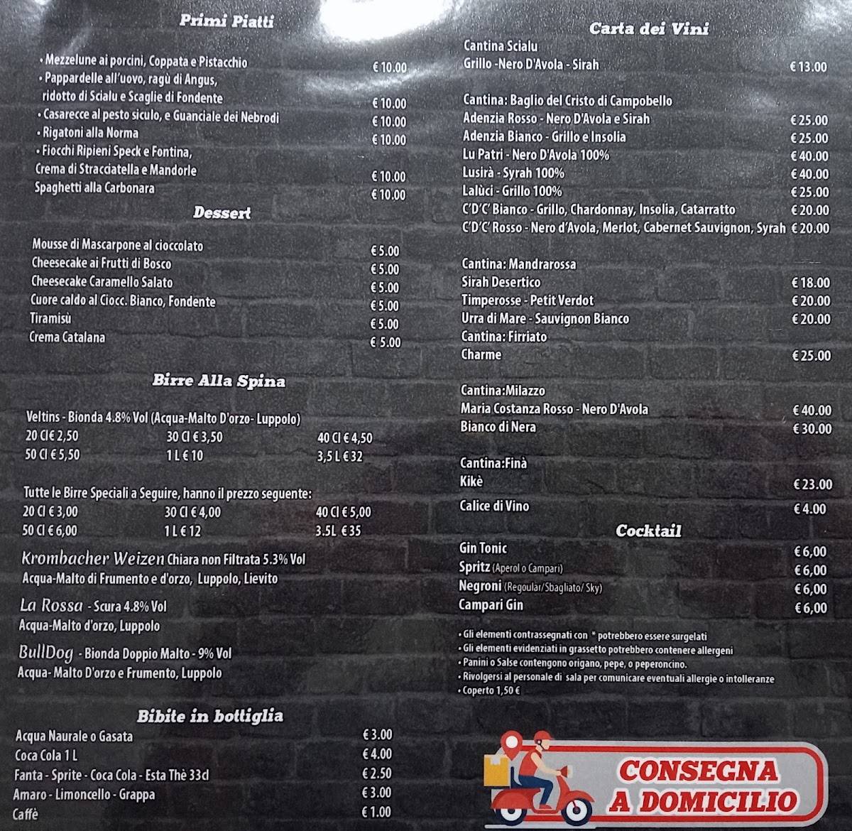 Menu di Scialu - Officina Del Gusto 