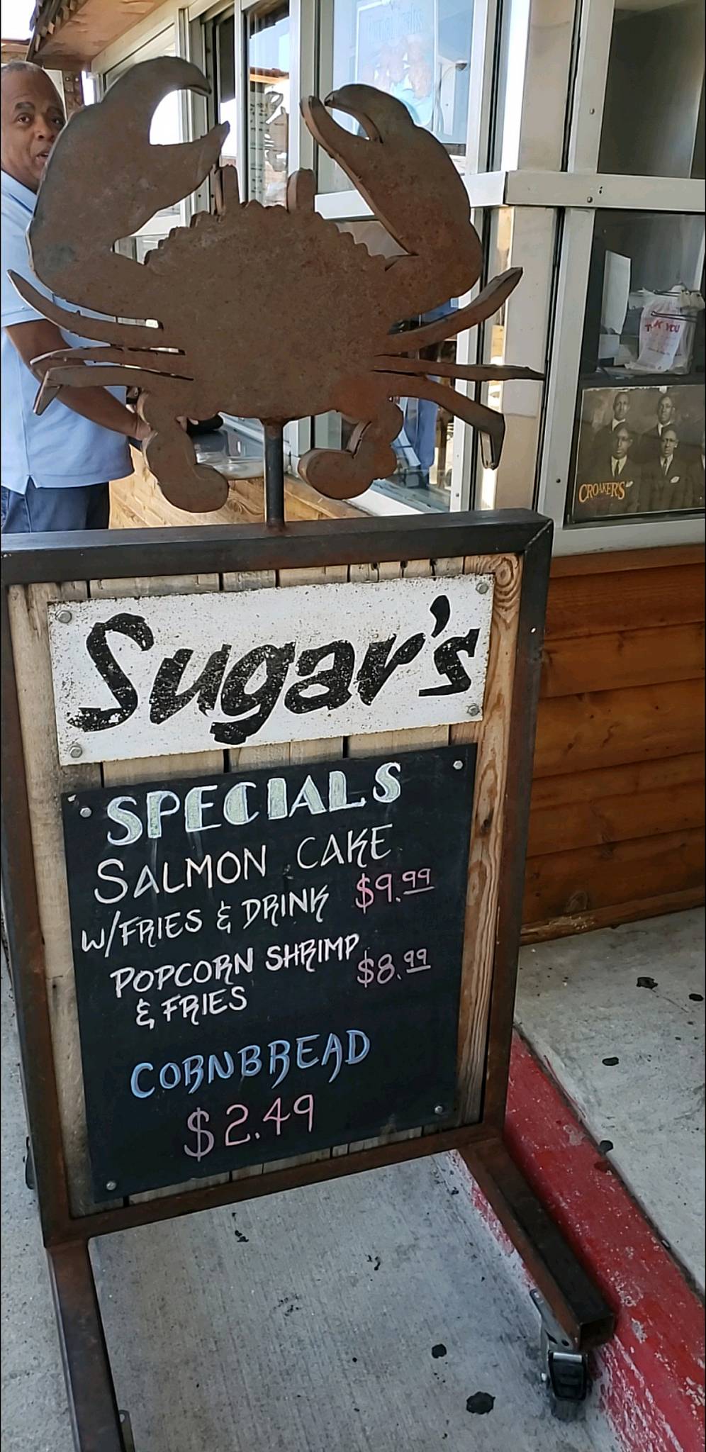 Menu at Sugar's Crab Shack restaurant, Richmond