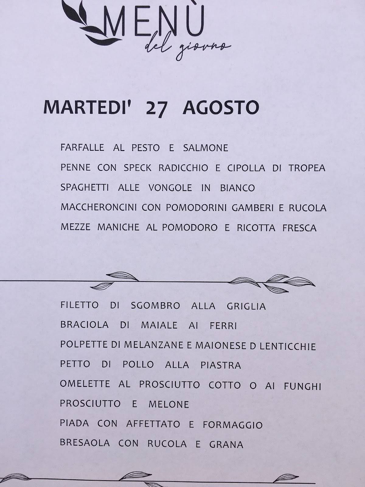 Menu di Ristorante Liberty 