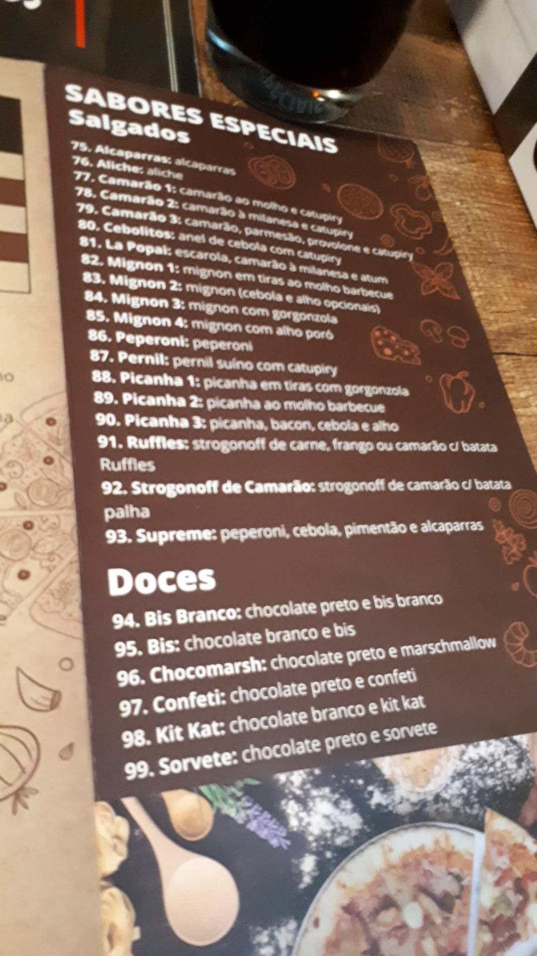 Seu Fulano Fornearia cardápio