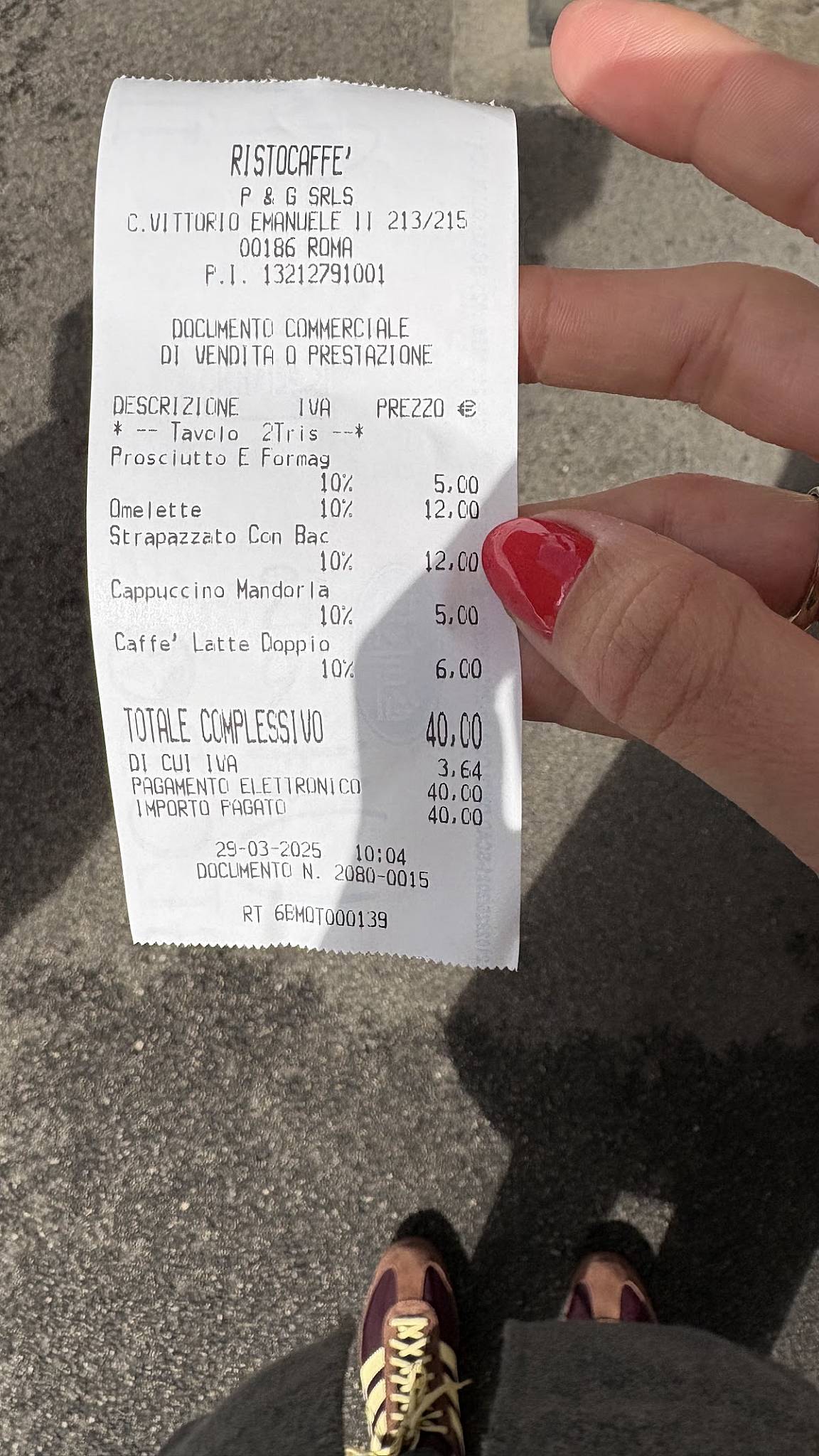 Menu di Ristocaffè 