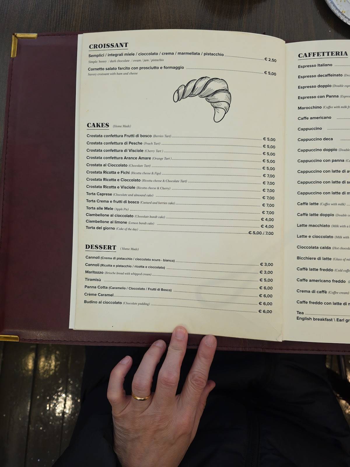 Menu di Ristocaffè 