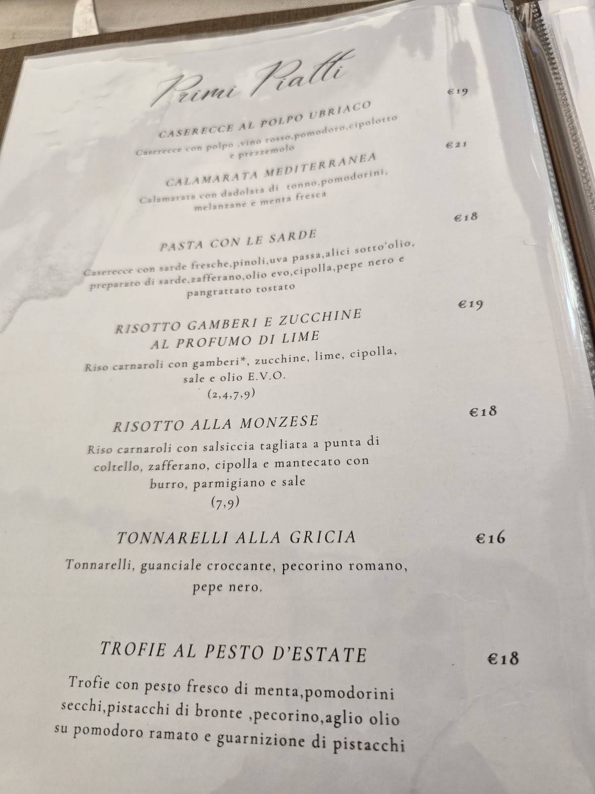 Menu di Ristorante Acquaseltz 