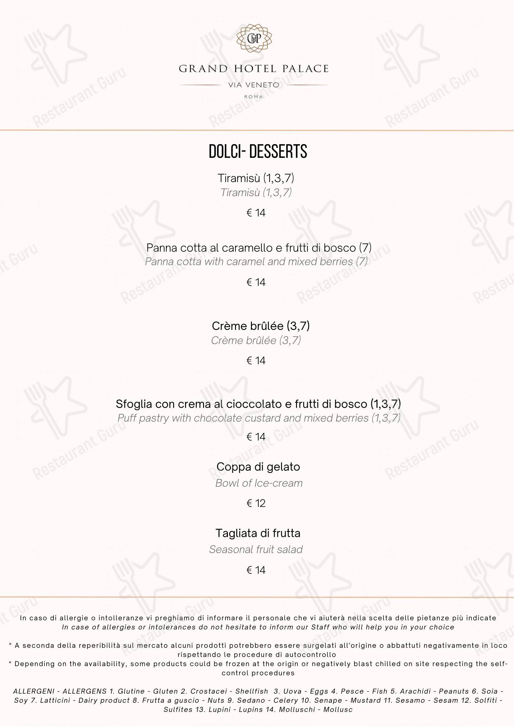 Menu di Ristorante Cadorin & Lounge Bar - Menu