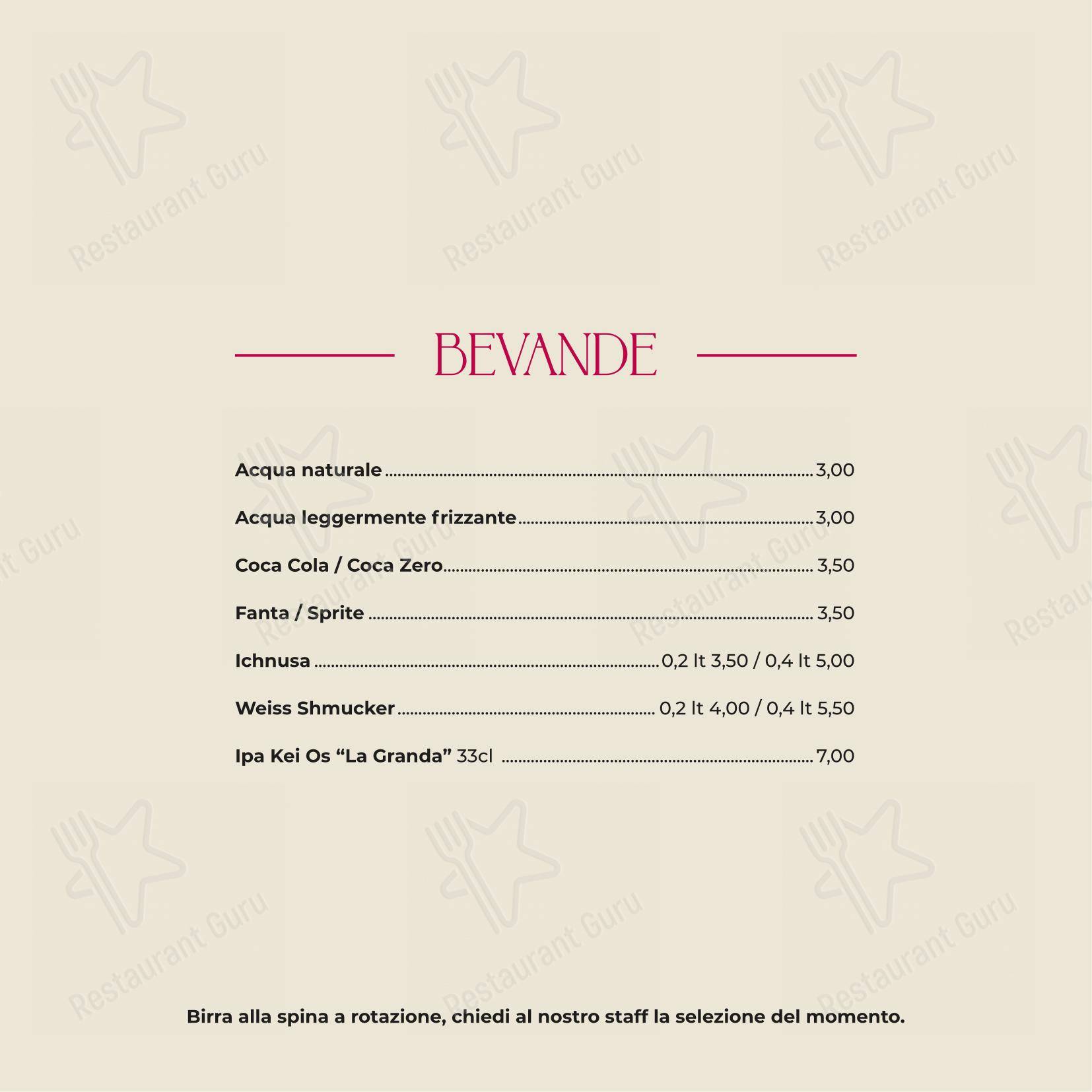 Menu per Ristorante Carnosa Roma Prati in Roma