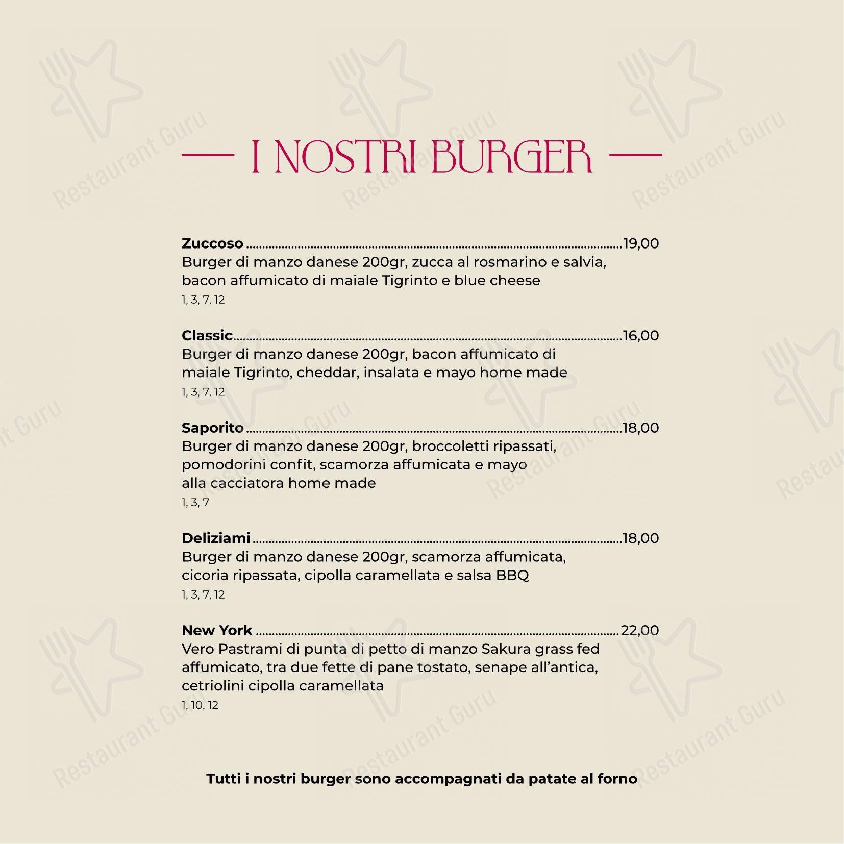 Menu di Ristorante Carnosa Roma Prati - Menu