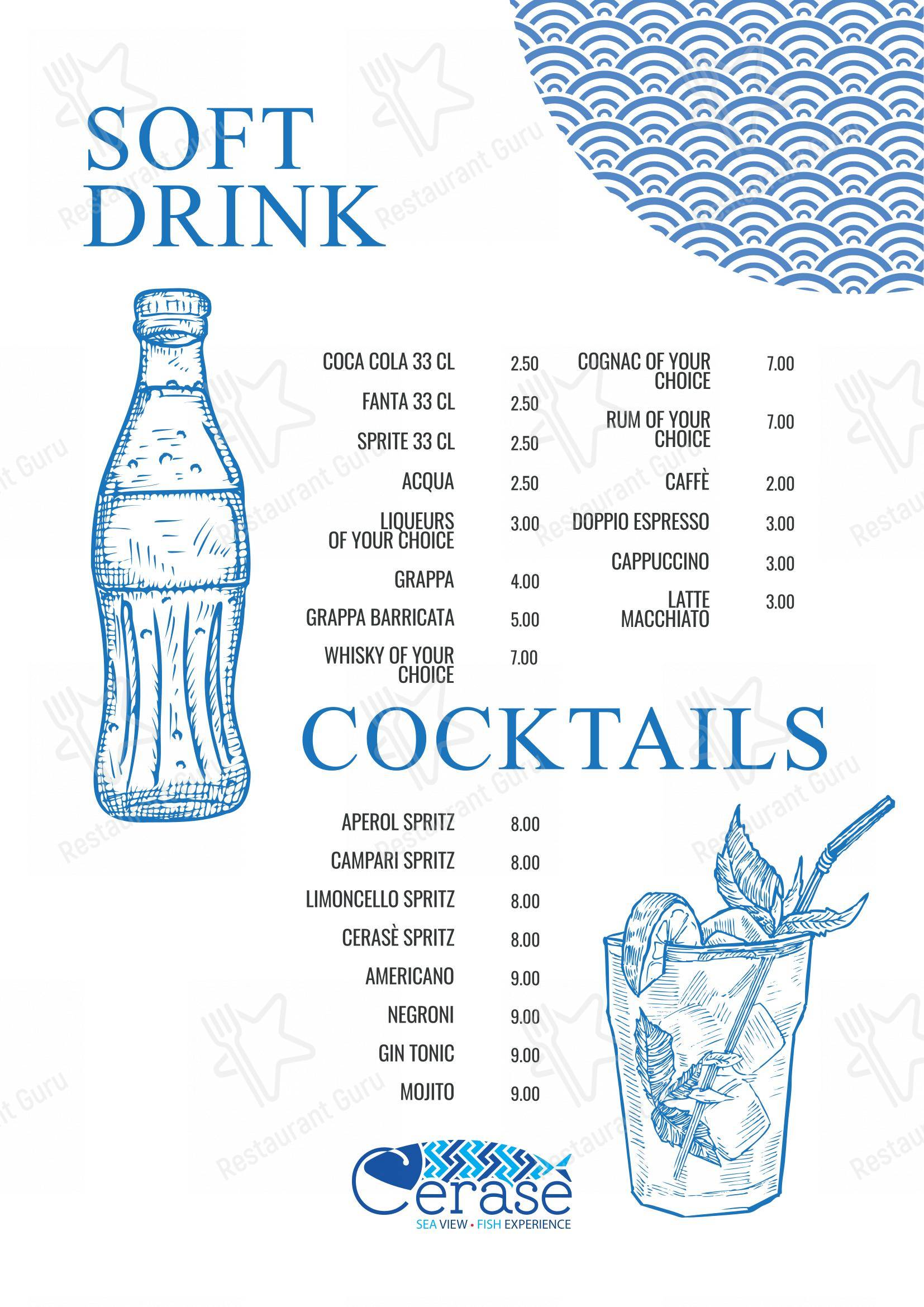 Menu per Ristorante Cerasè in Vico Equense