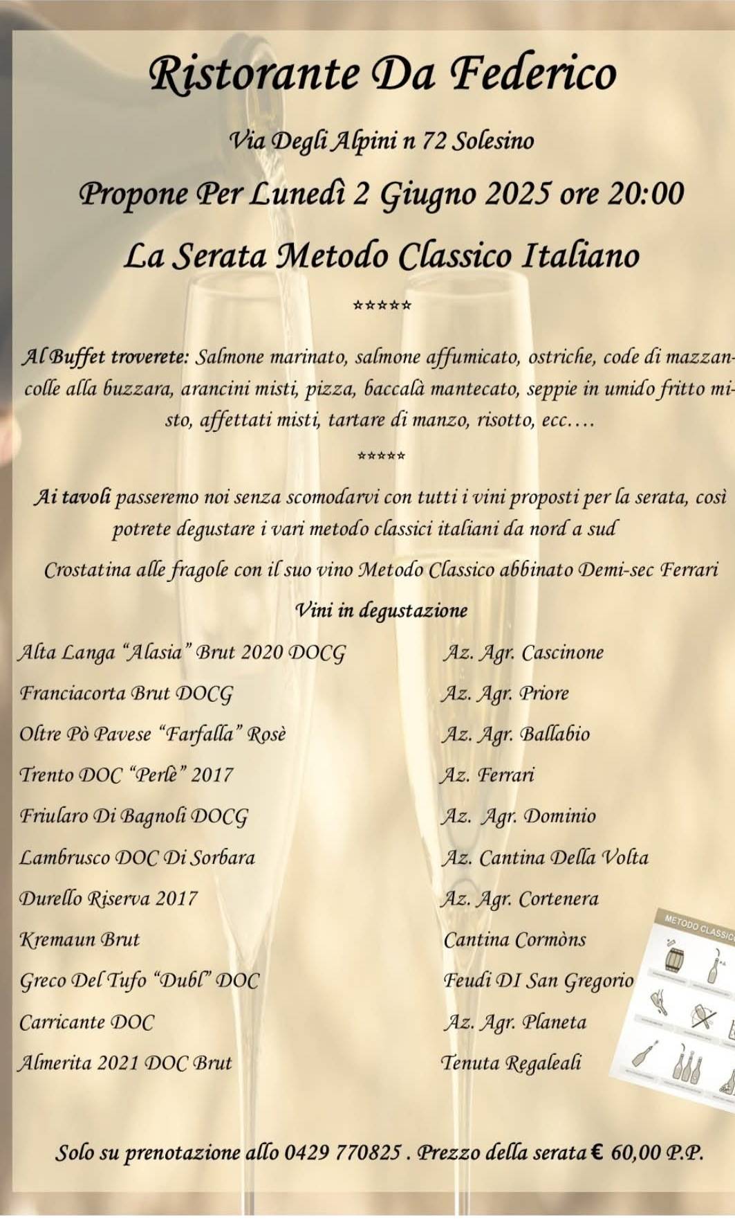 Menu di Ristorante Da Federico Di Trevisan Federico 