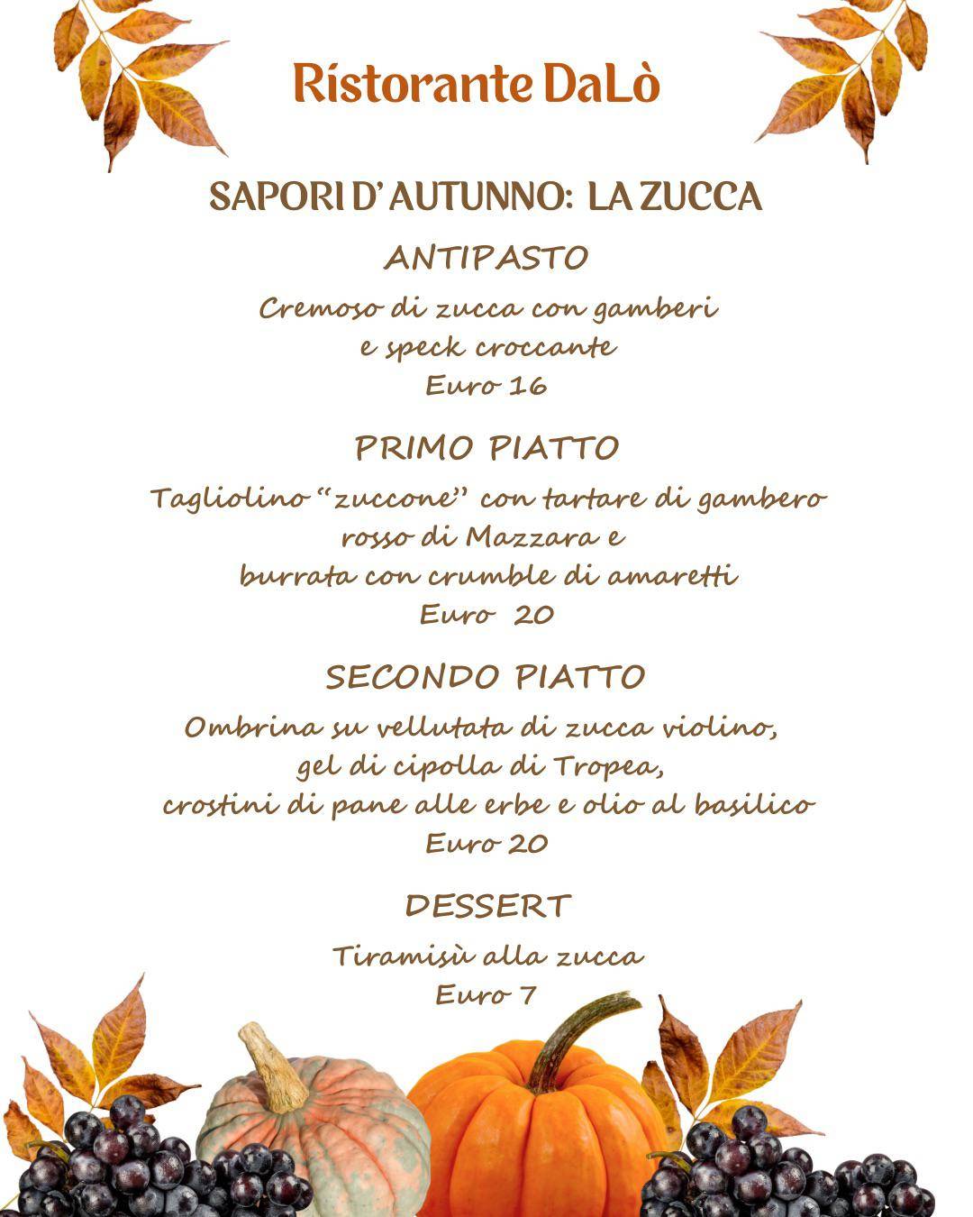 Menu di Ristorante DaLÓ 