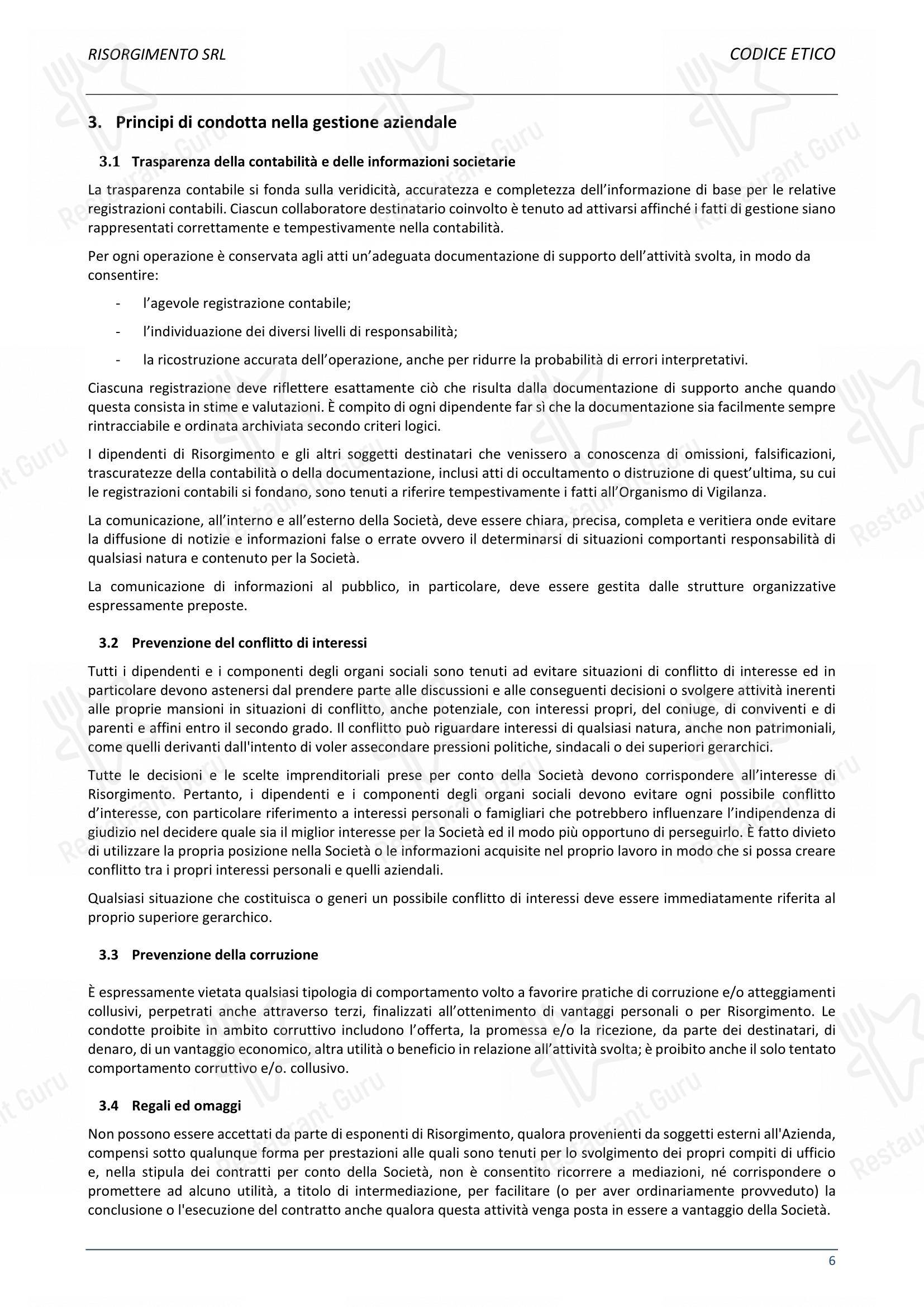 Ristorante Del Cambio in Torino - Menu