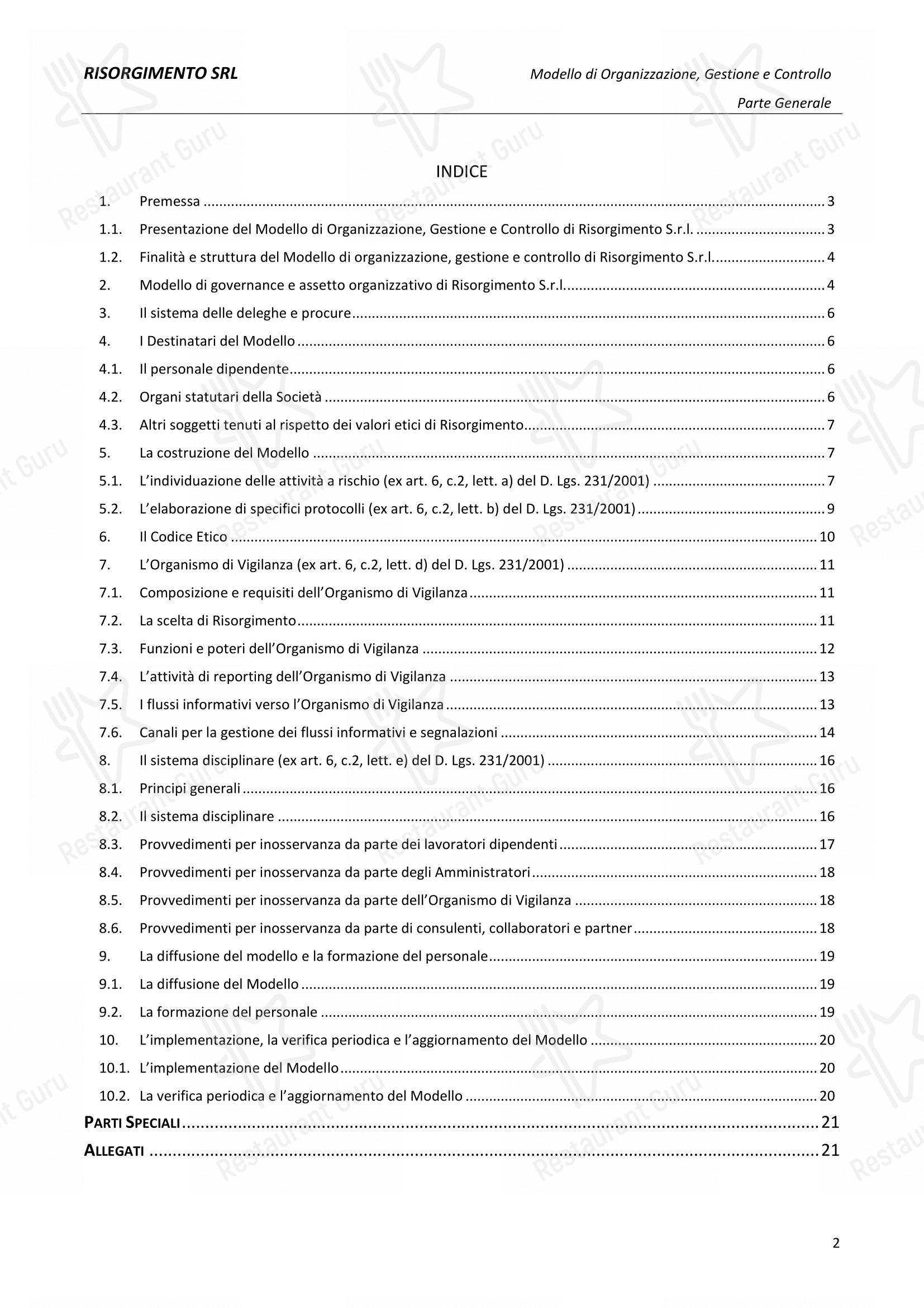 Ristorante Del Cambio in Torino - Menu