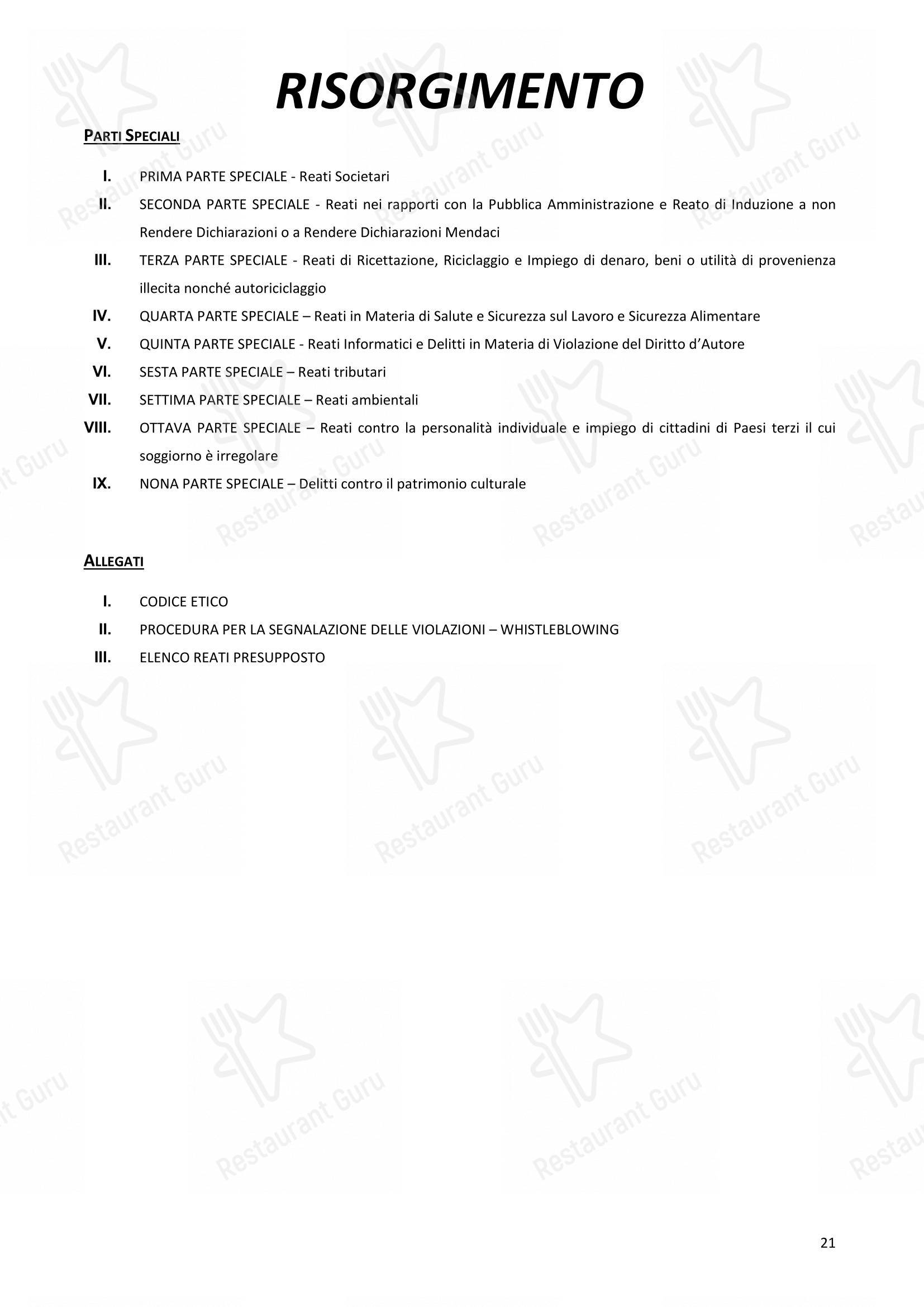 Ristorante Del Cambio in Torino - Menu