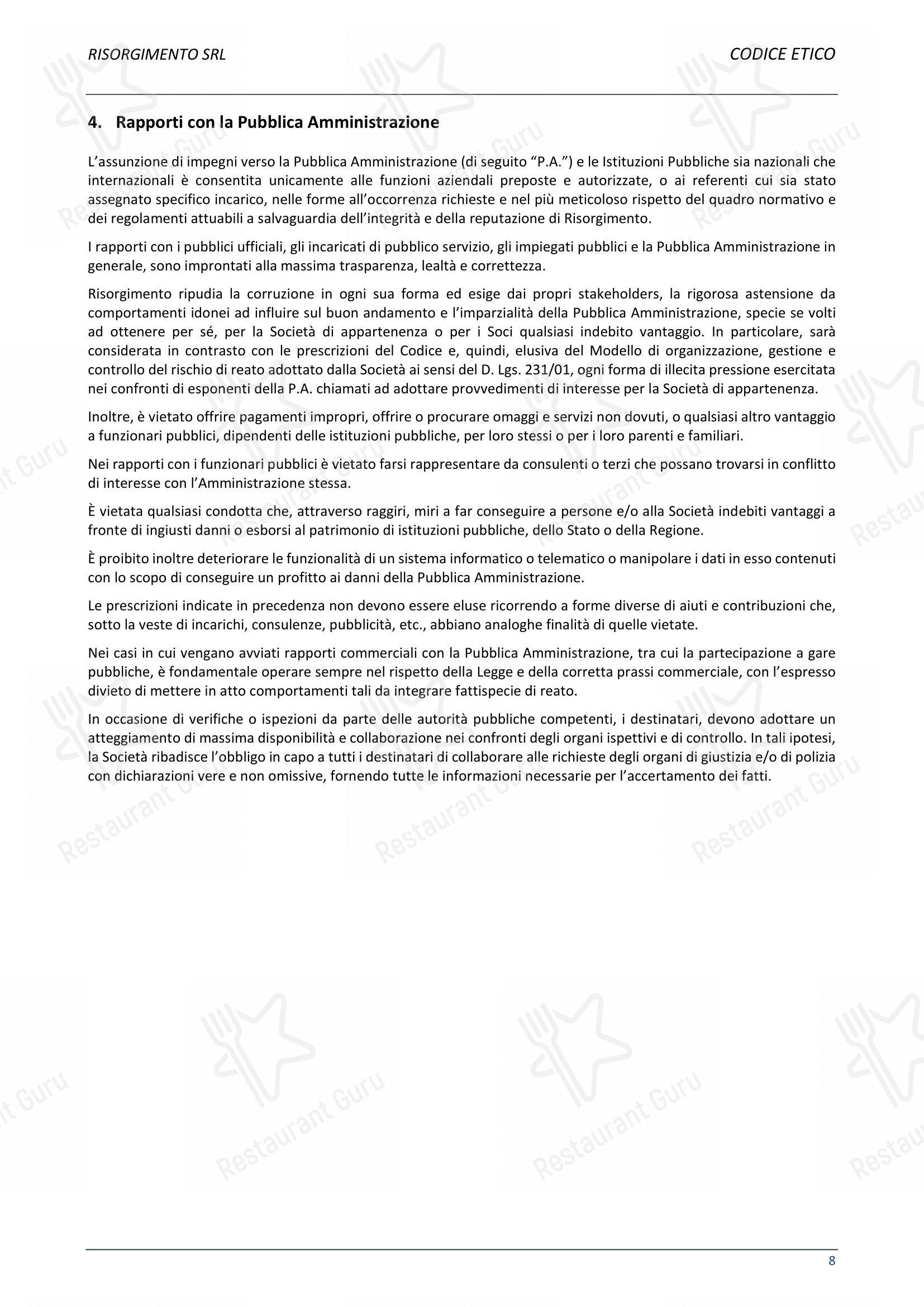 Ristorante Del Cambio in Torino - Menu
