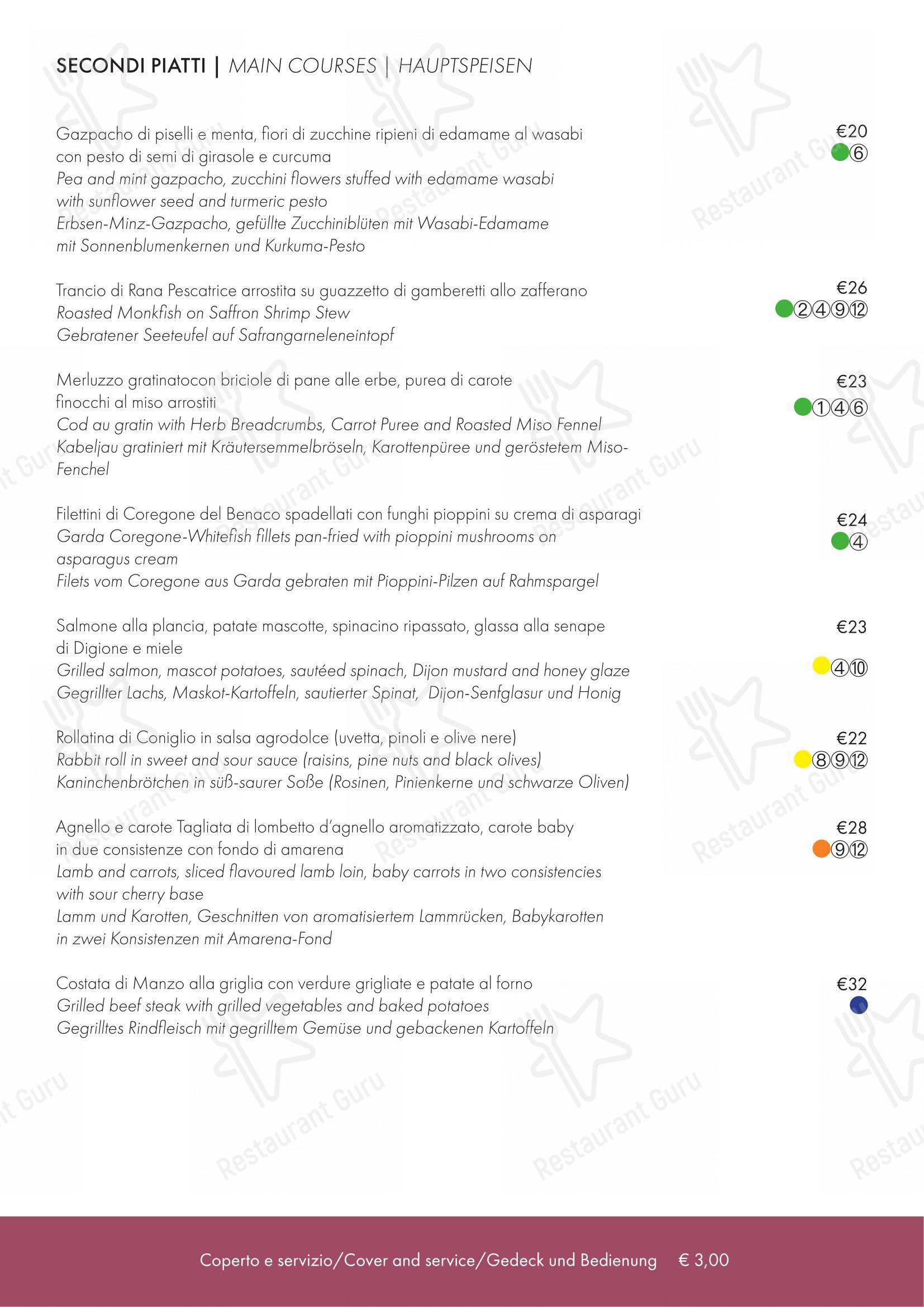 Menu per Ristorante I Poeti in Sirmione