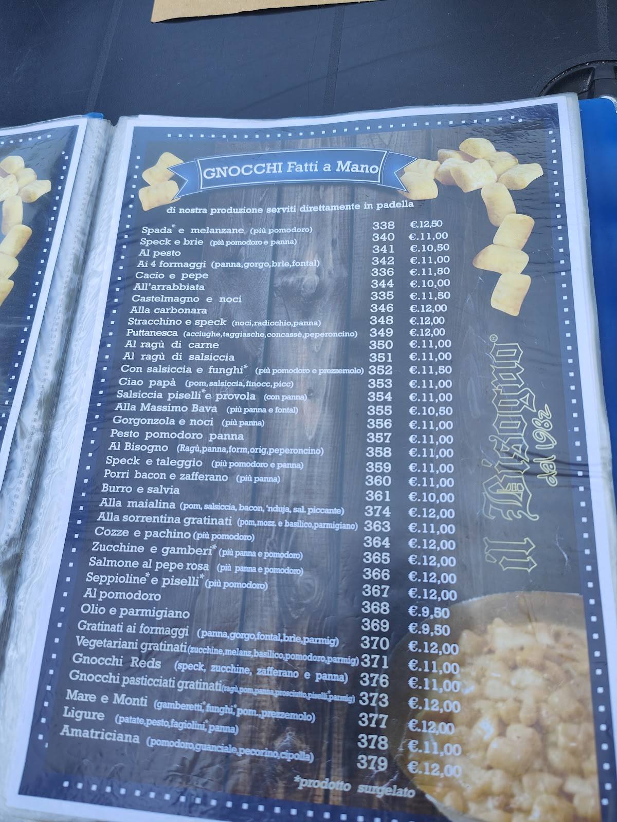 Menu di Il Bisogno 