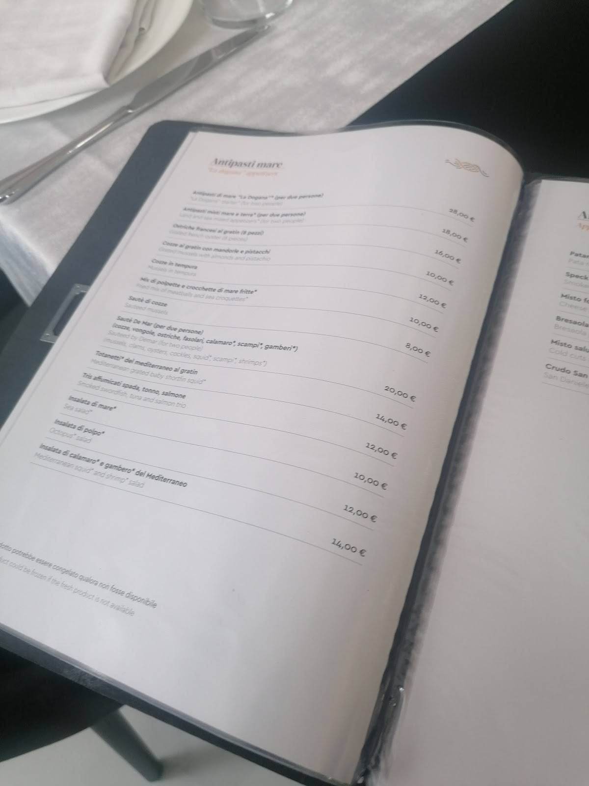 Menu di La Dogana Lecce - Bistrò 