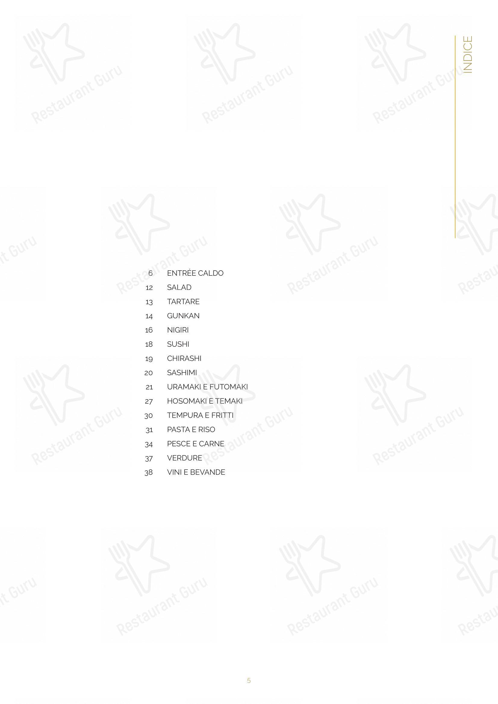 Menu bar per Ristorante Lin Tasting Emotion ristorante