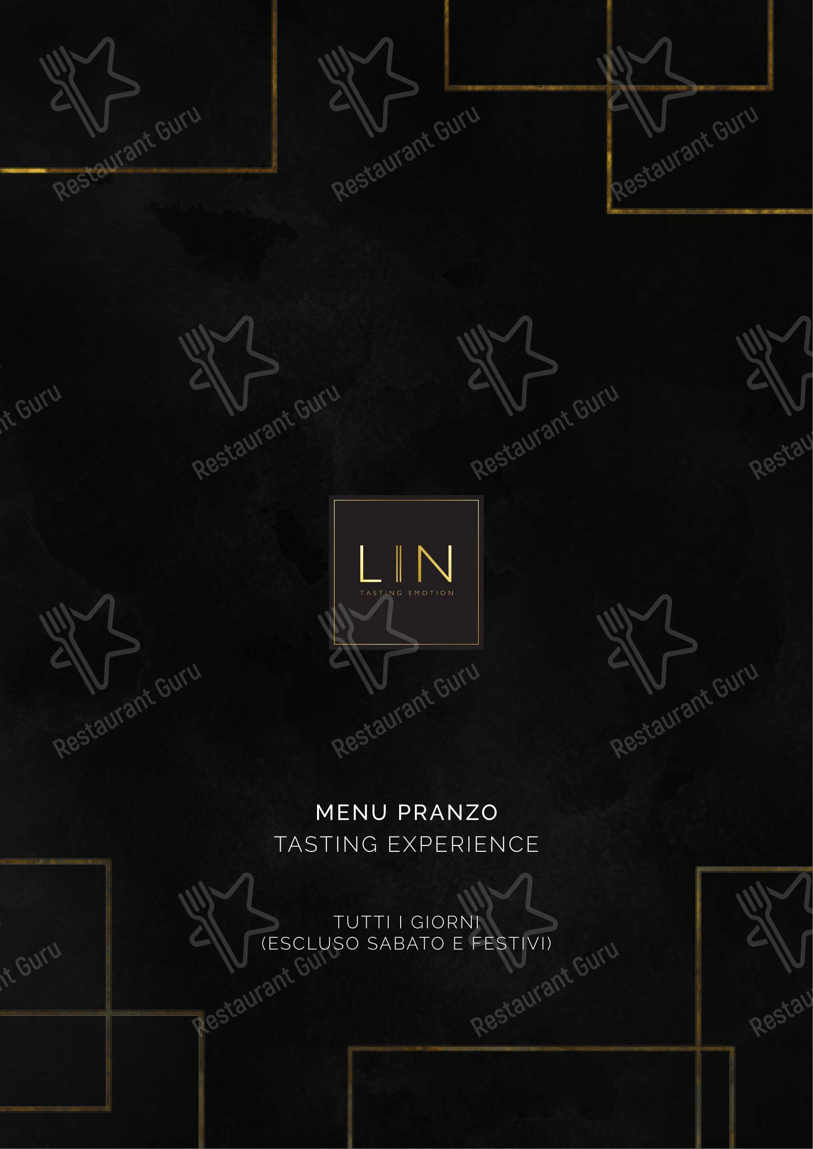 Menu bar per Ristorante Lin Tasting Emotion in Legnano