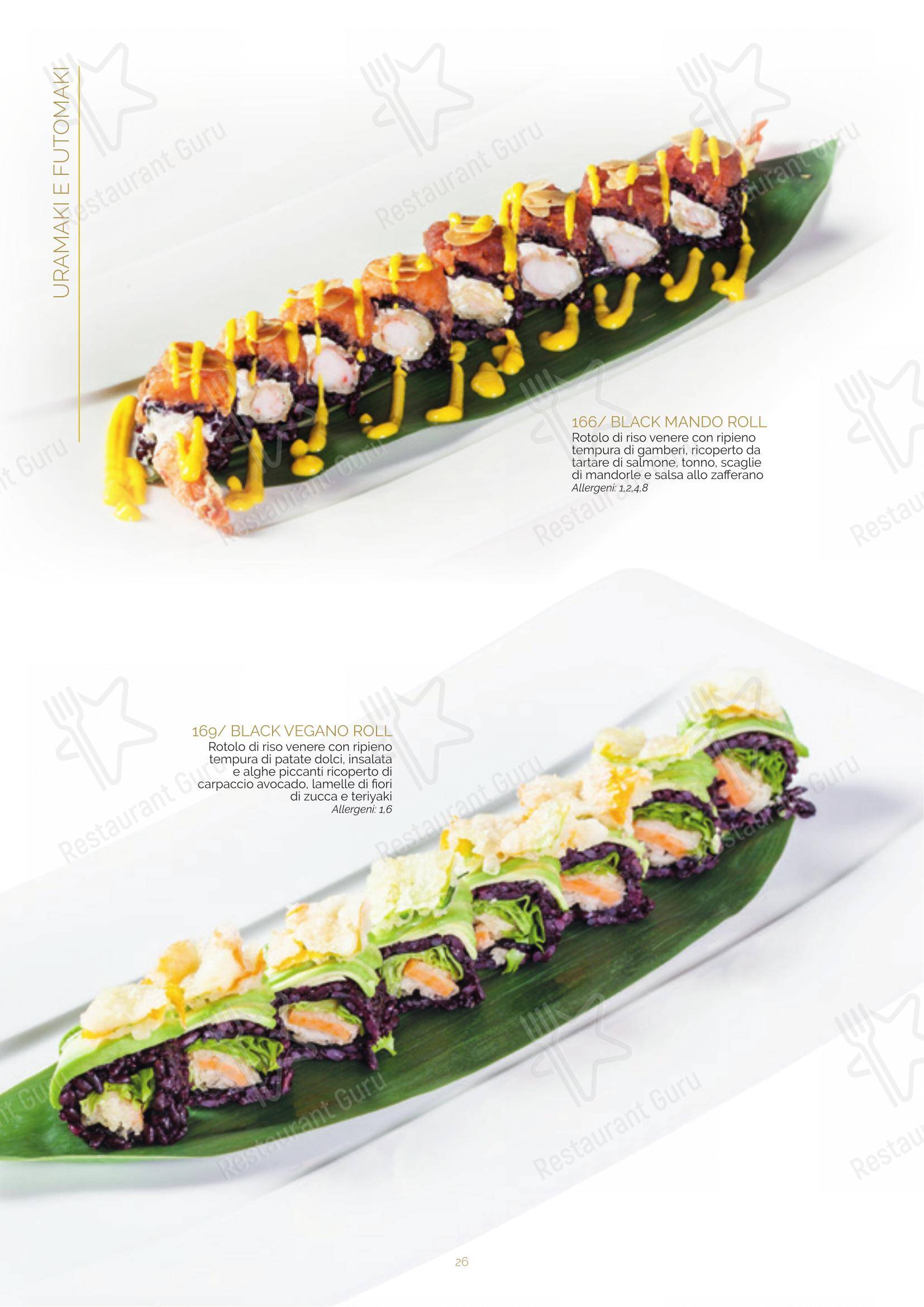Menu bar per Ristorante Lin Tasting Emotion in Legnano