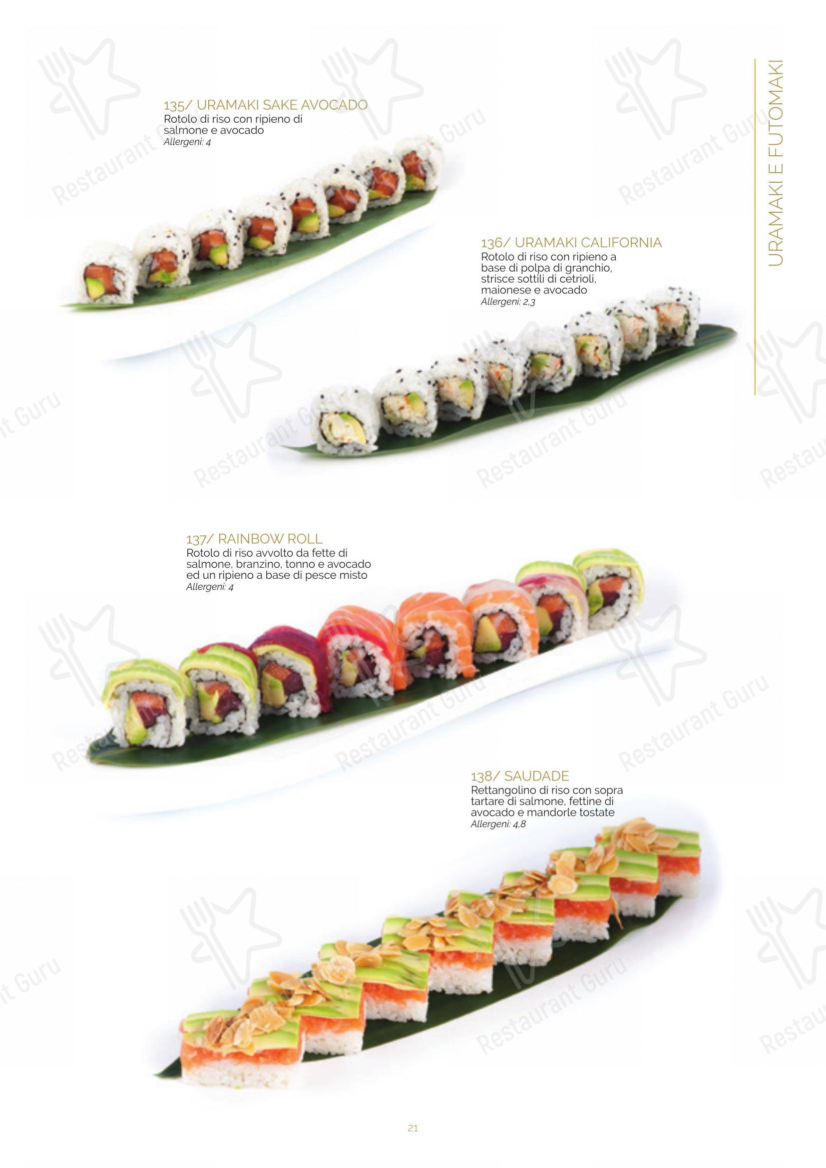 Menu di Ristorante Lin Tasting Emotion - Menu bar