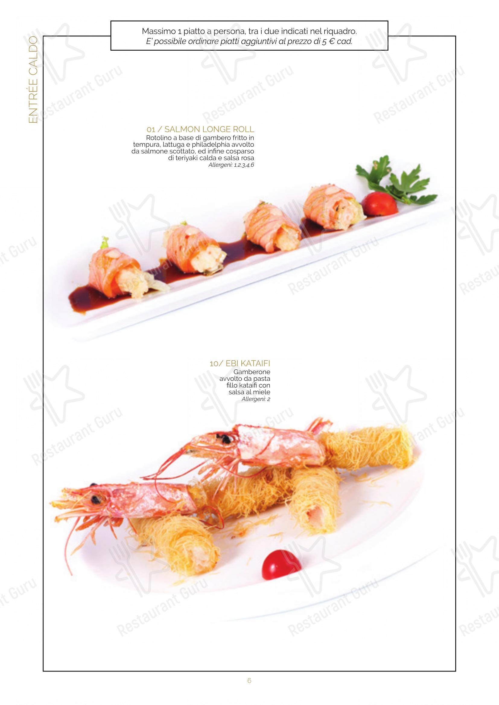 Ristorante Lin Tasting Emotion in Legnano - Menu bar