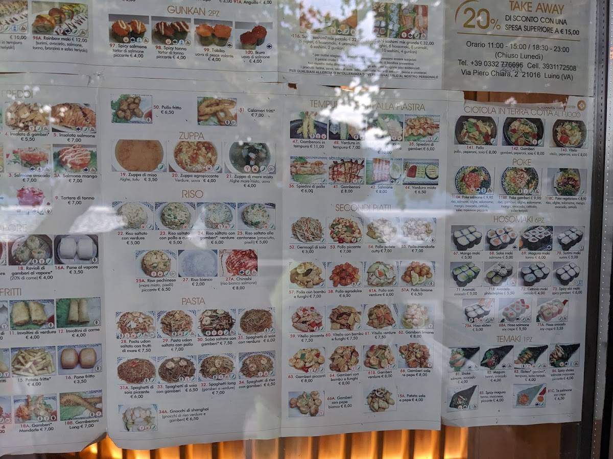 Menu di Ristorante Long 