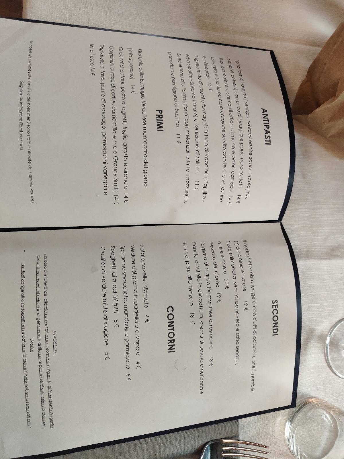 Menu di Ristorante Mottarone di Valloggia Patrizia & C. Snc 